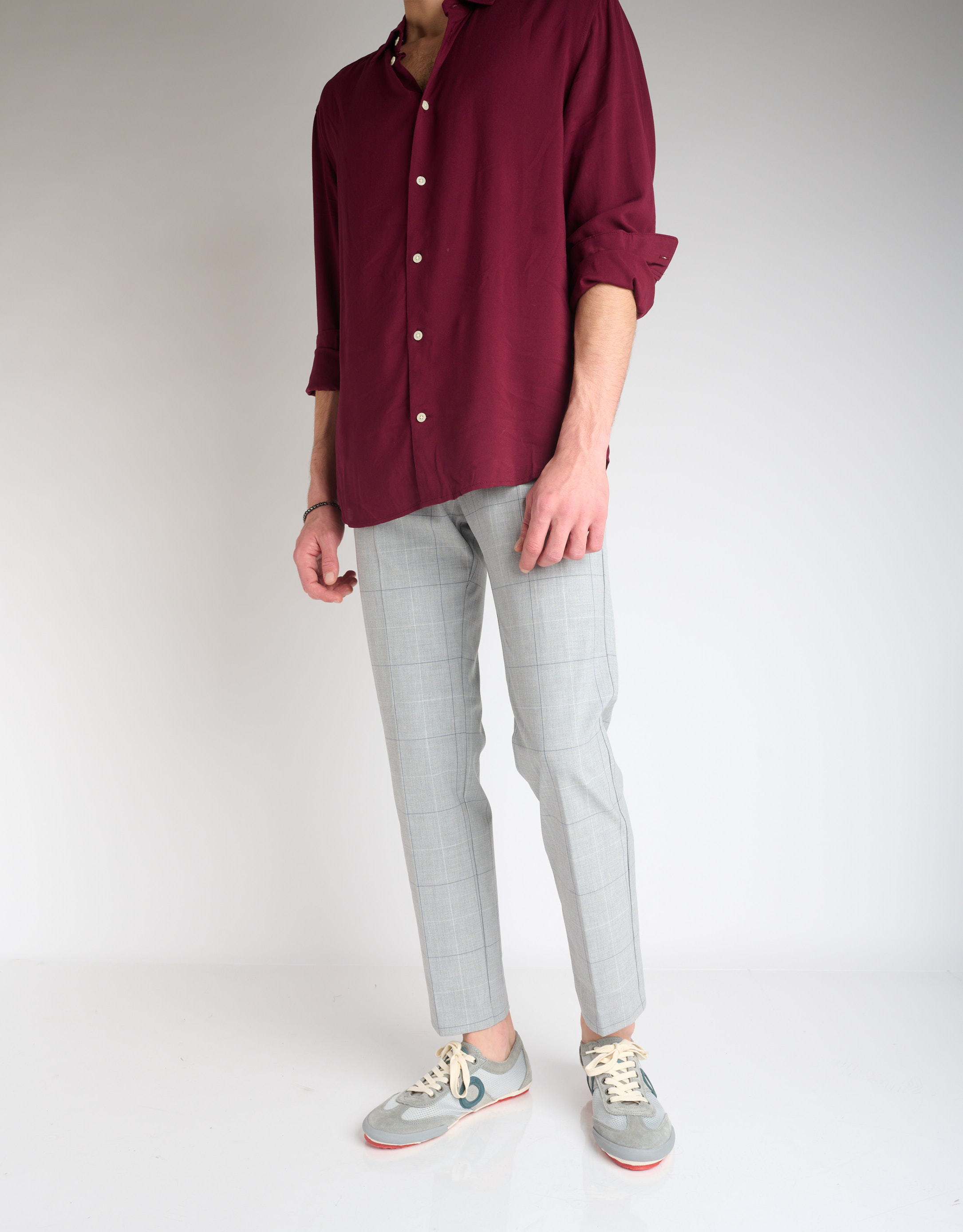 נעלי גברים - Aro - סניקרס JOANETA - אפור בהיר3