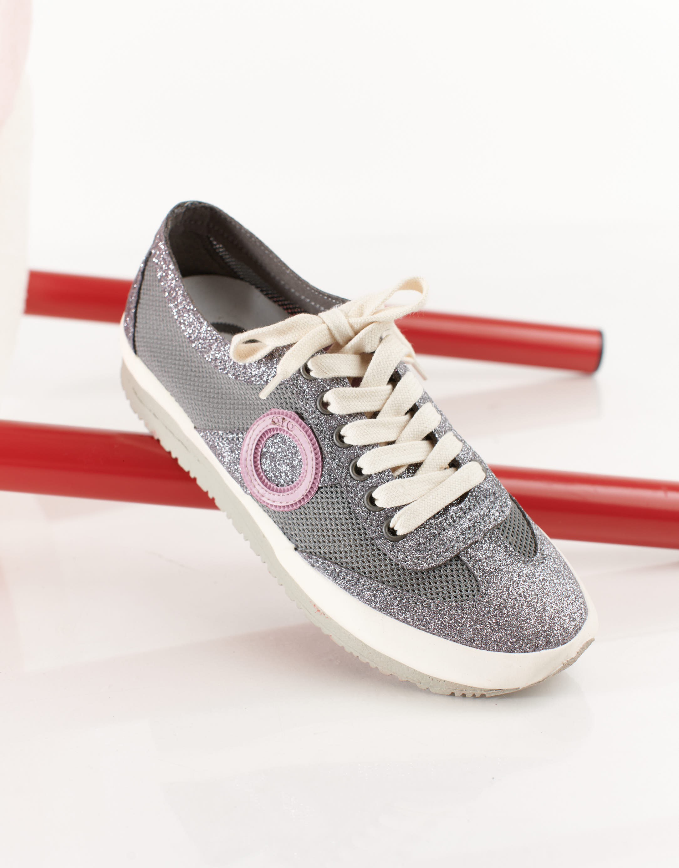 נעלי נשים - Aro - סניקרס JOANETA PLUS GLITT - כסף2