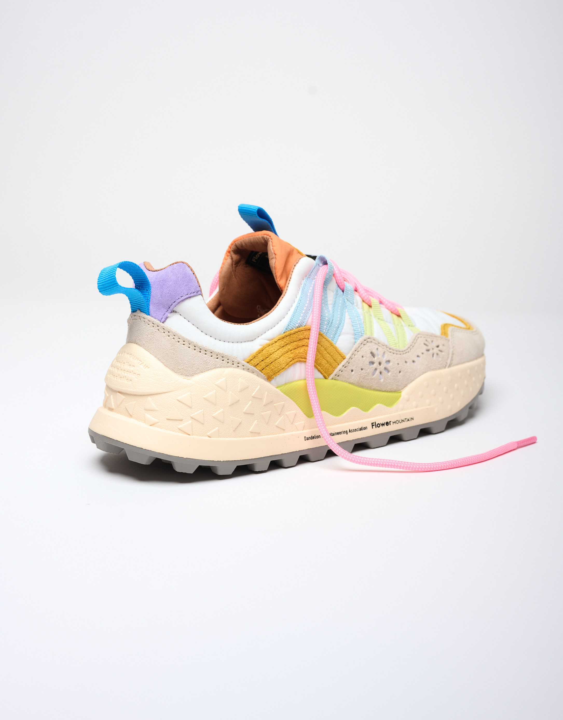 נעלי נשים - Flower Mountain - סניקרס צבעוניות WASHI - לבן3