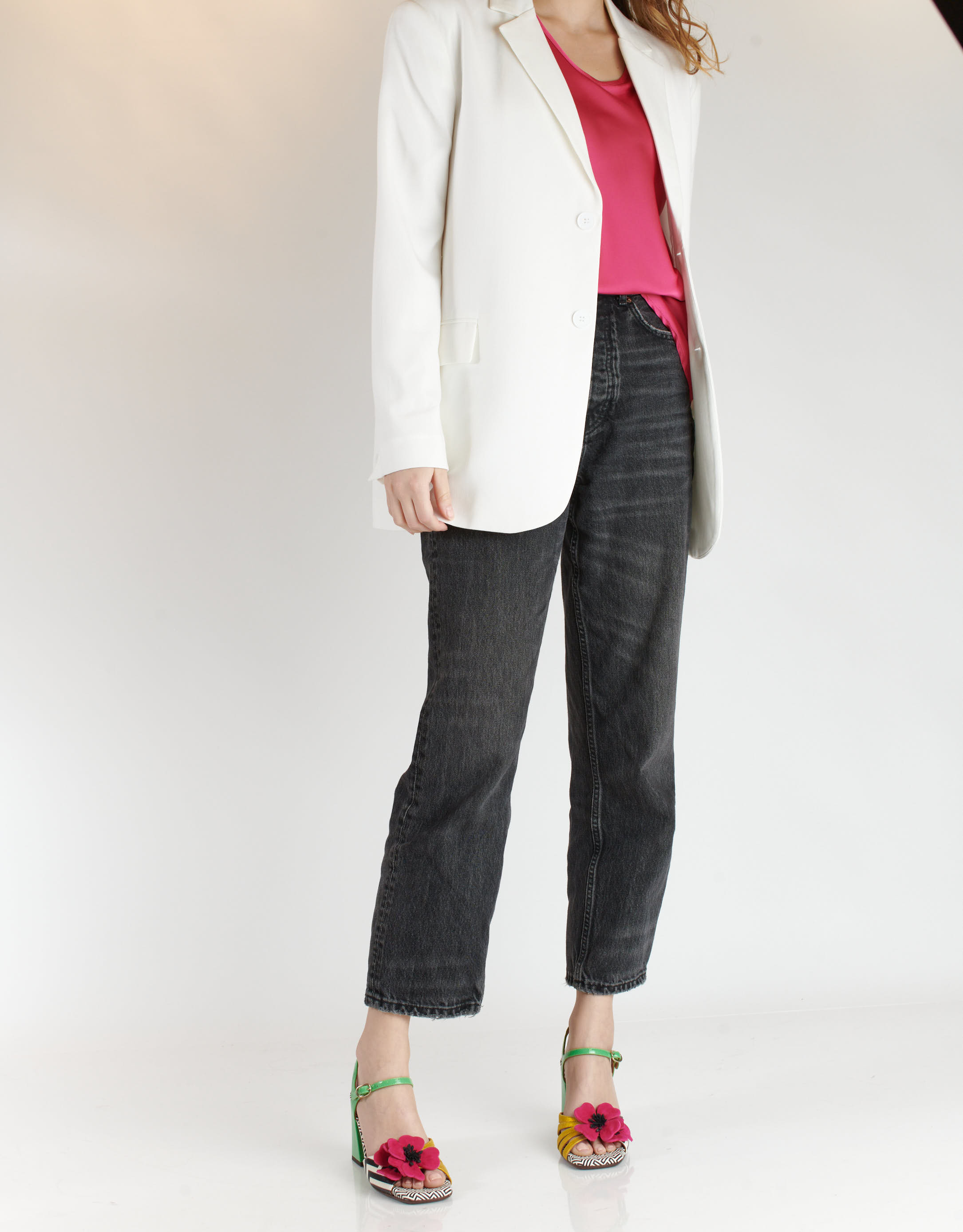 נעלי נשים - Chie Mihara - סנדלי עקב PIROTA - שחור ירוק2