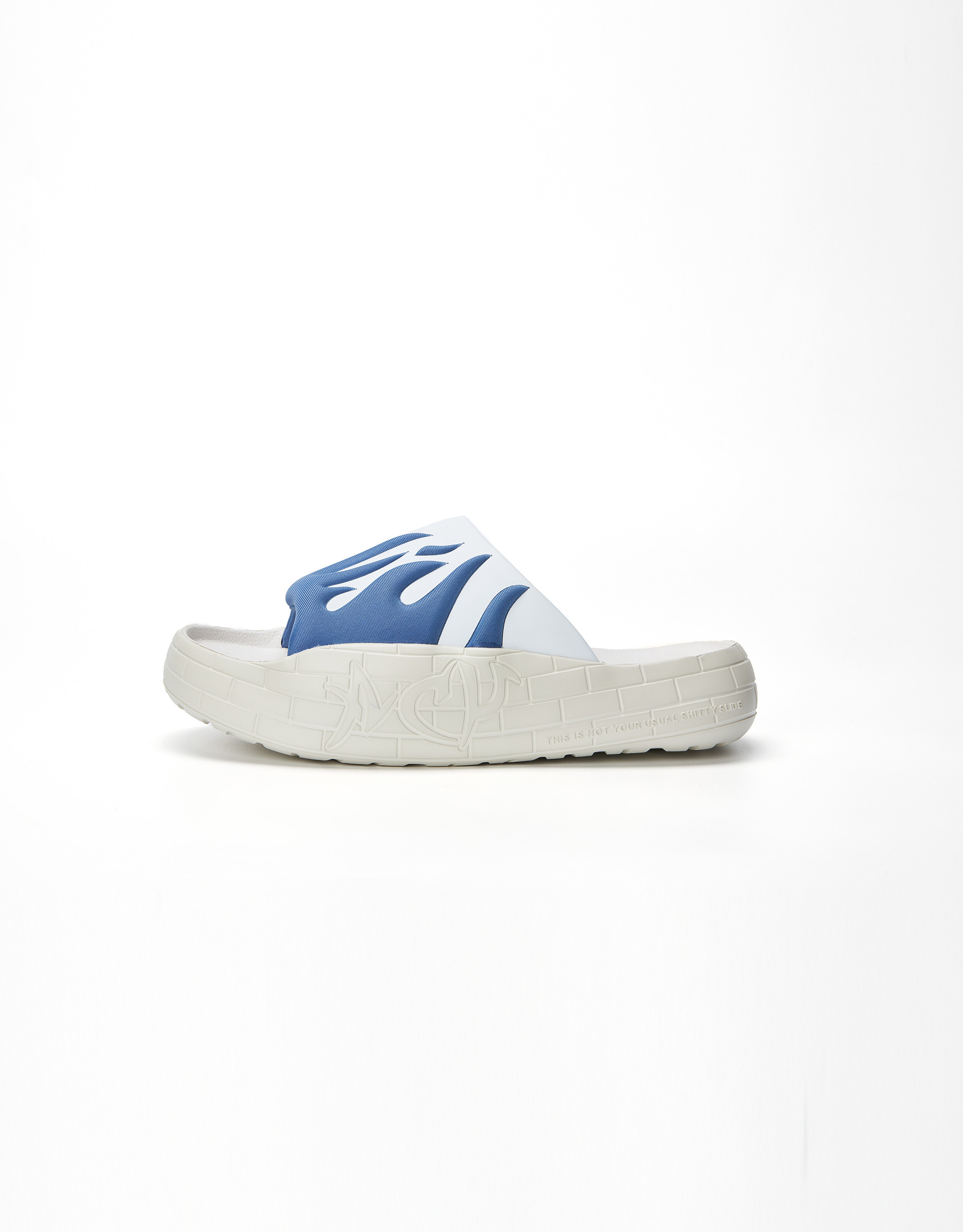 נעלי גברים - Acupuncture - כפכפים NYU  להבות - כחול   לבן4