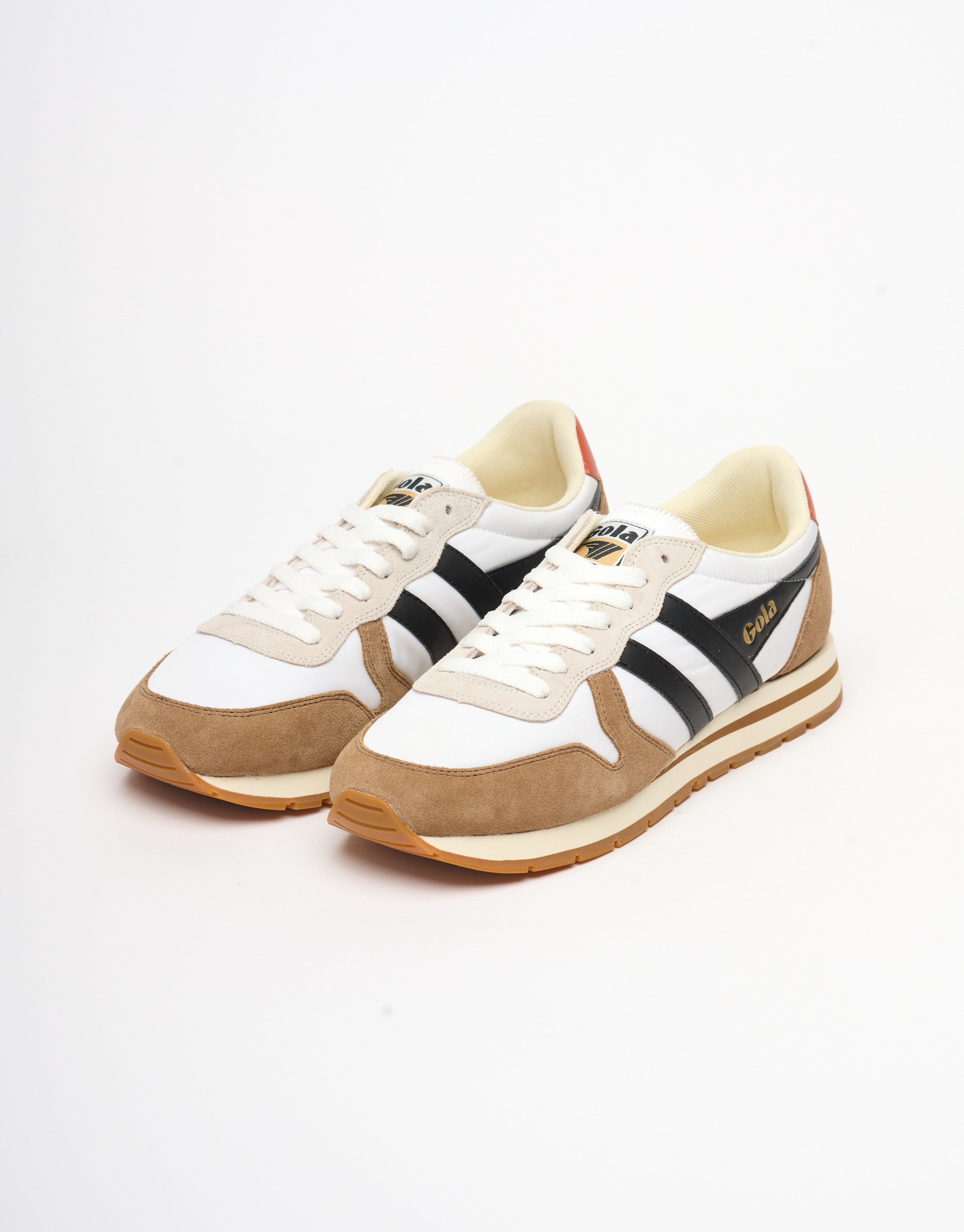 נעלי גברים - Gola - סניקרס DAYTONA CHUTE - לבן   חום4