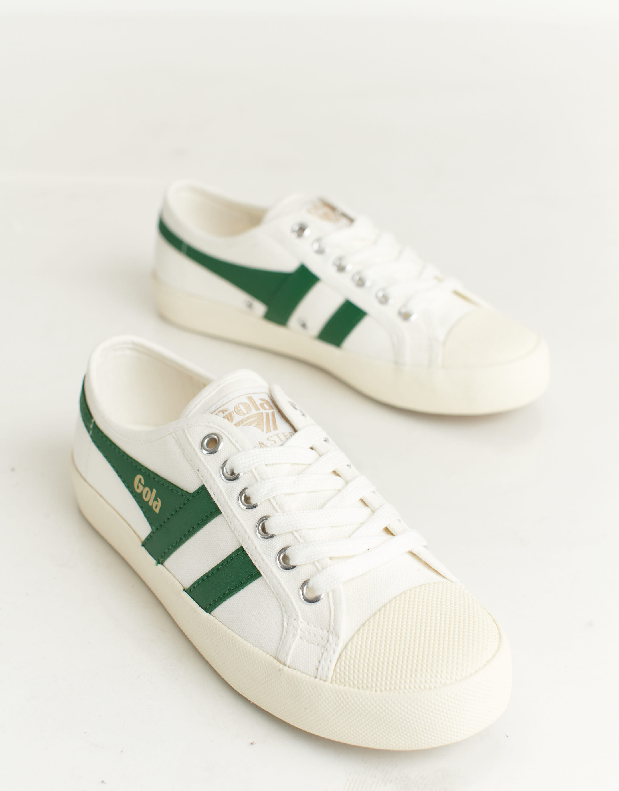 נעלי נשים - Gola - סניקרס COASTER - לבן   ירוק2
