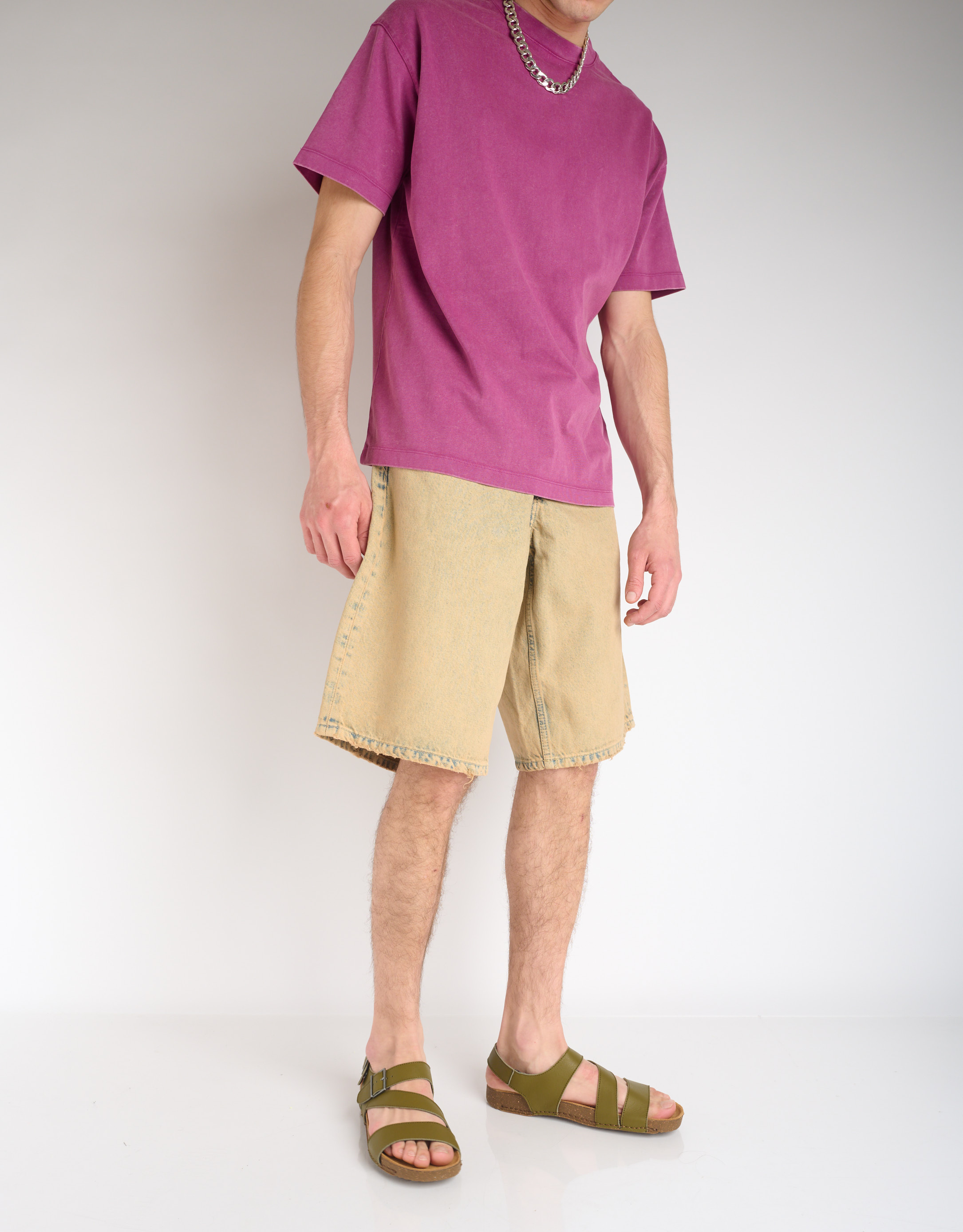 נעלי גברים - Art - סנדלי עור I BREATHE - חאקי1