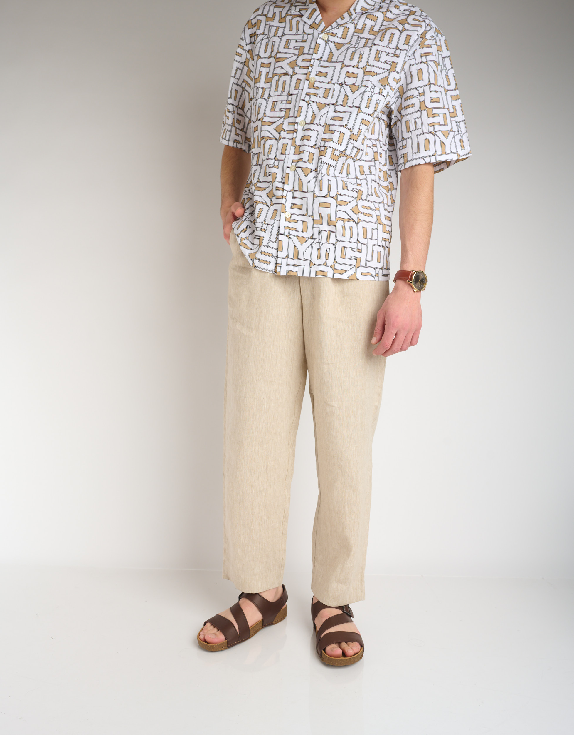 נעלי גברים - Art - סנדלי עור I BREATHE - חום4