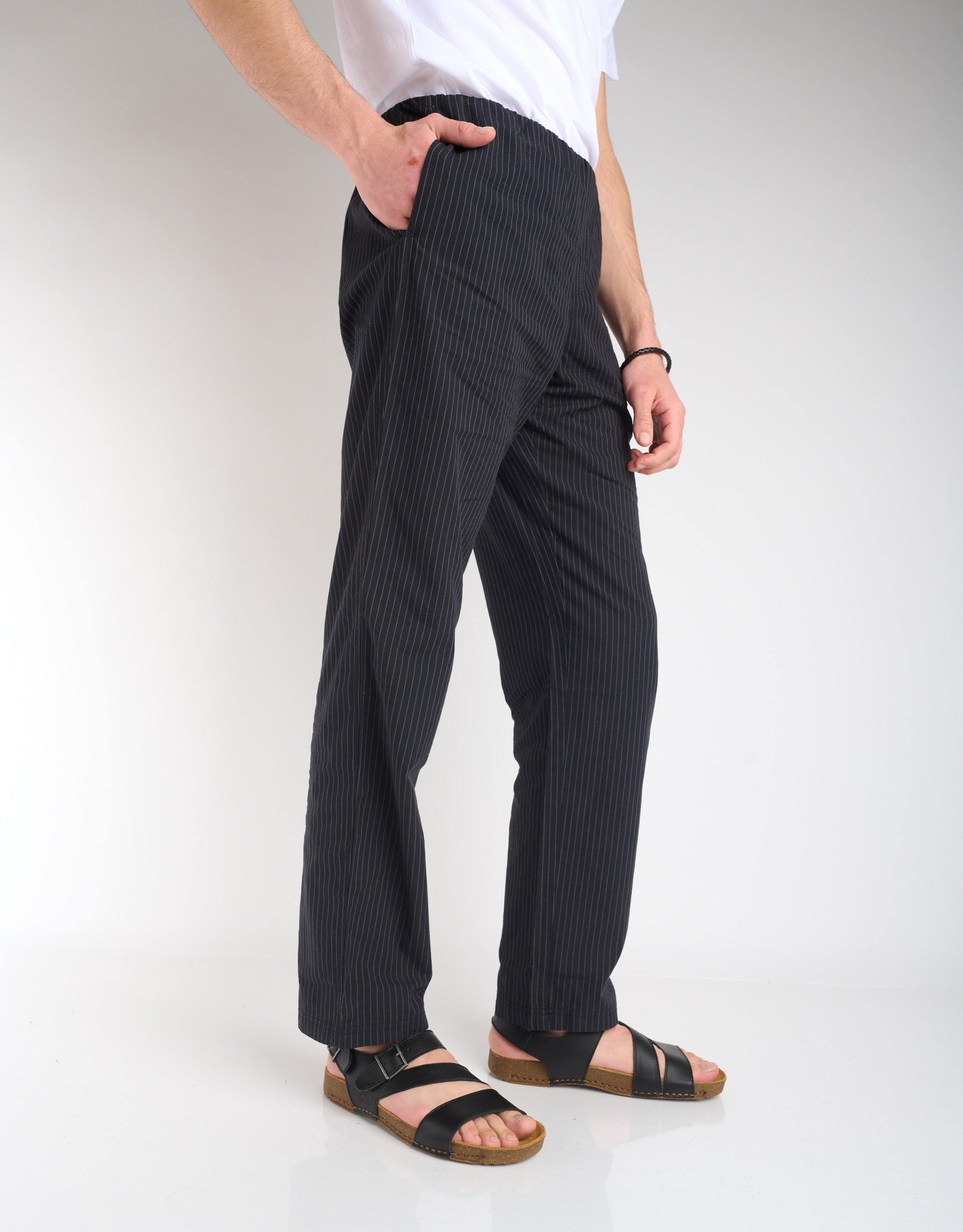 נעלי גברים - Art - סנדלי עור I BREATHE - שחור4