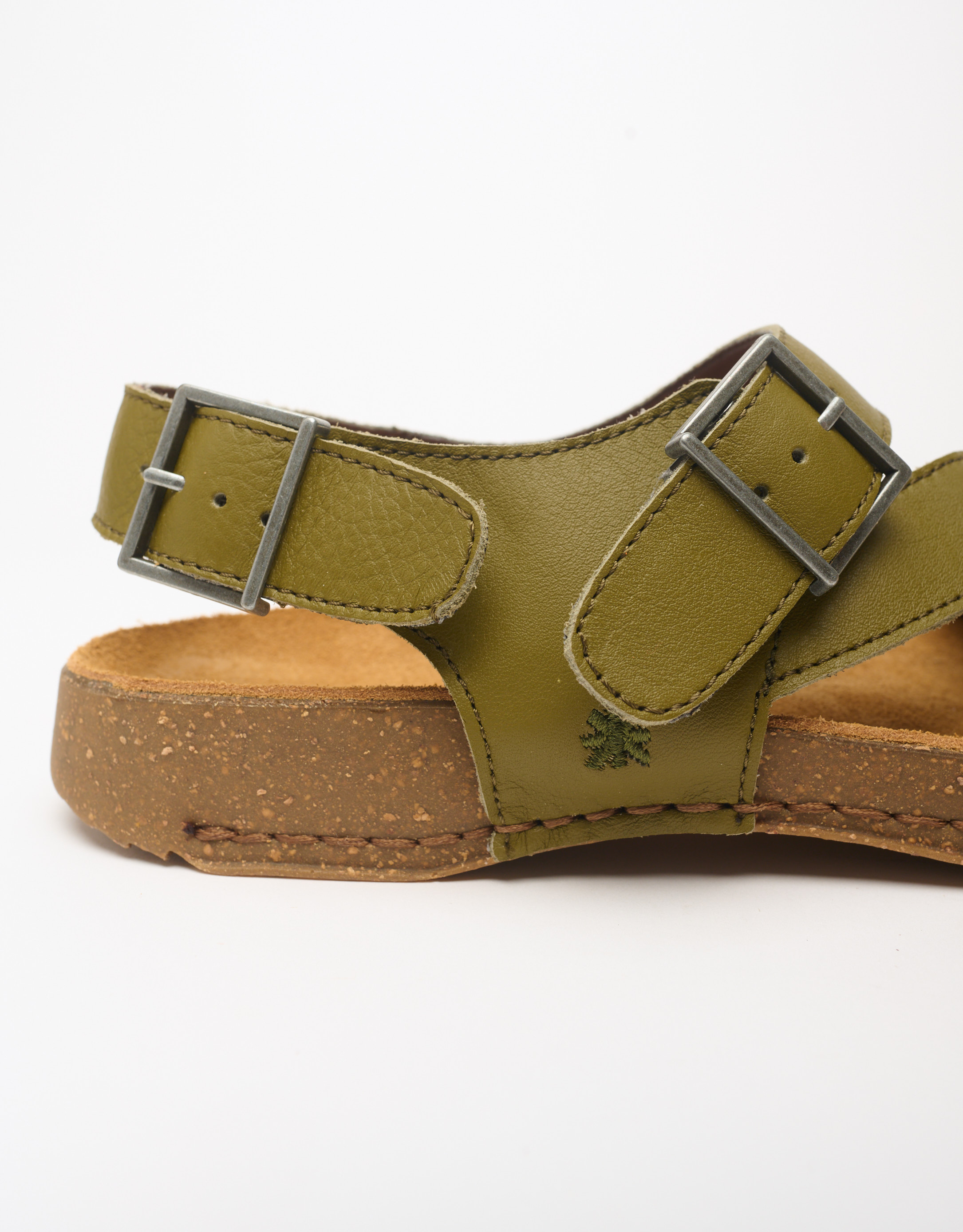 נעלי גברים - Art - סנדלי עור I BREATHE - חאקי4