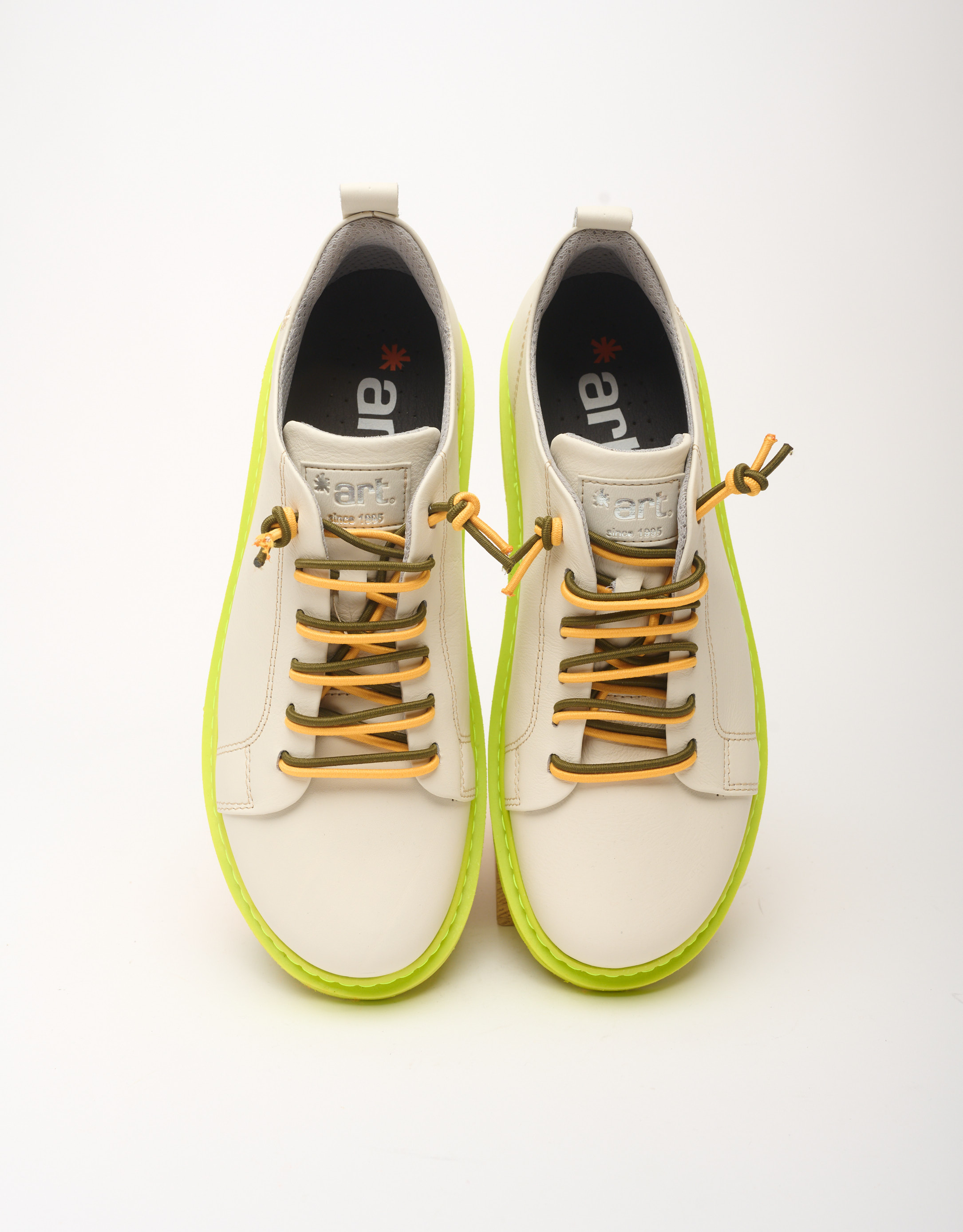 נעלי גברים - Art - נעלי עור BIRMINGHAM - לבן   ירוק2