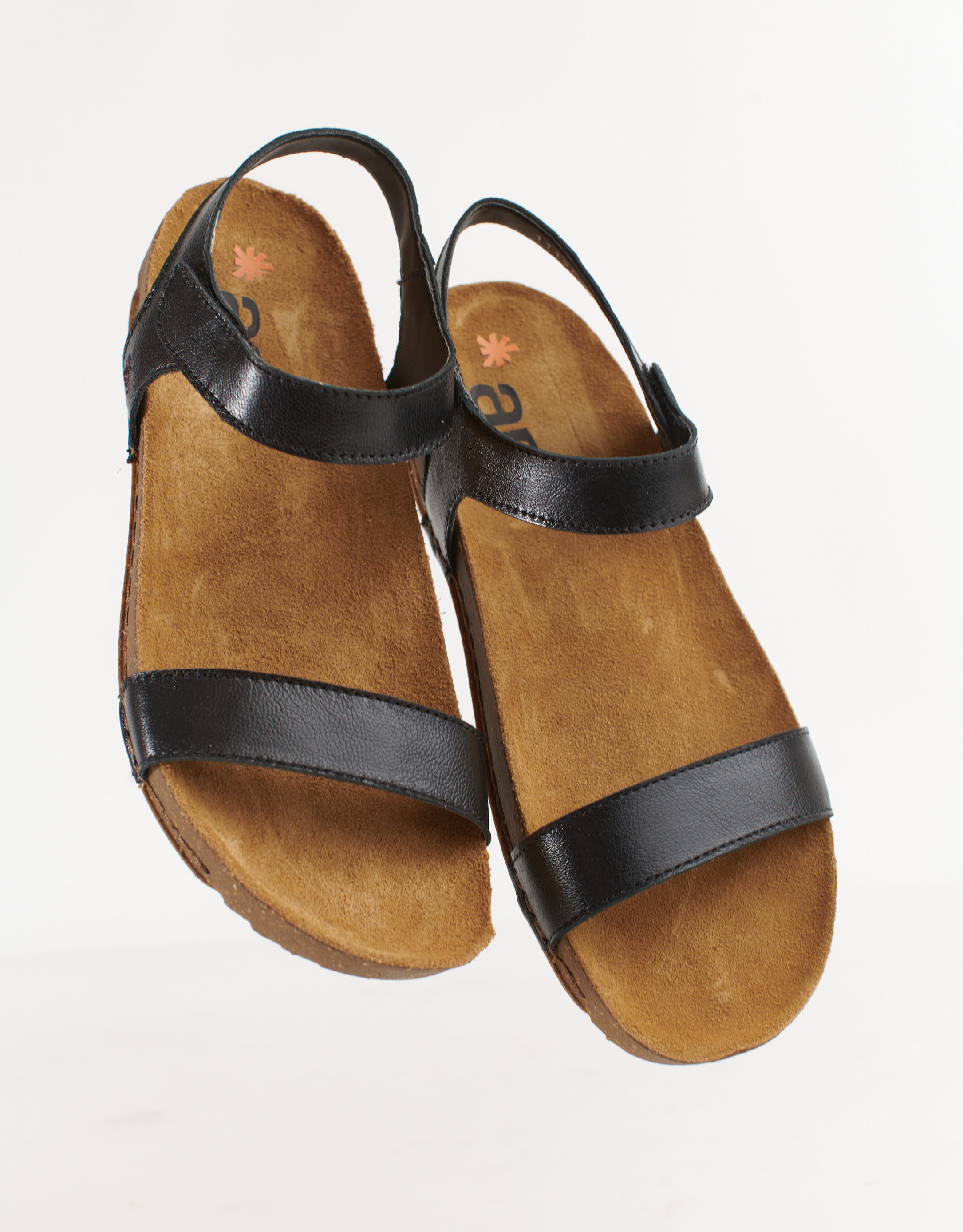 נעלי נשים - Art - סנדלי עור I BREATHE - שחור3