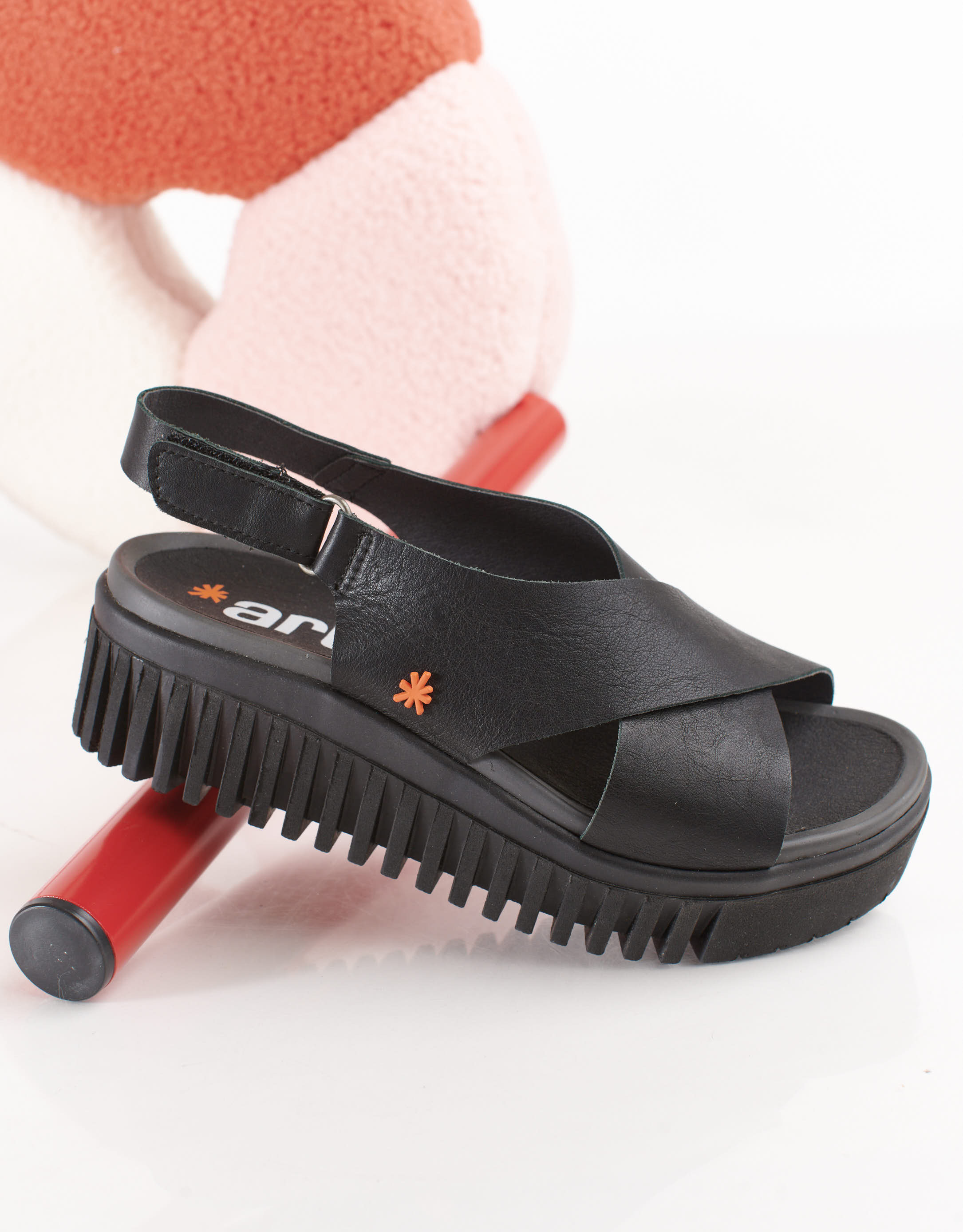 נעלי נשים - Art - סנדלי איקס BRIGHTON - שחור2