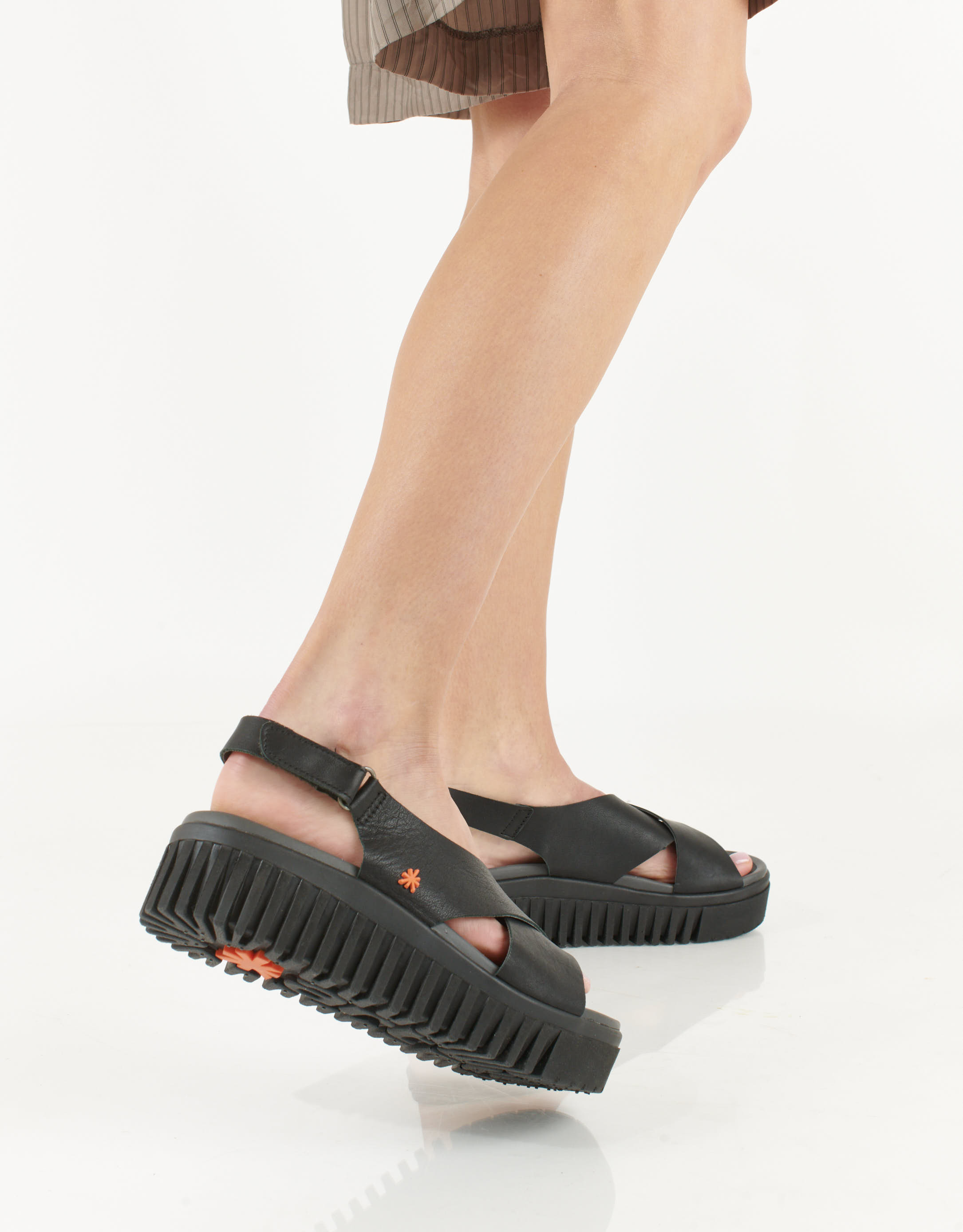 נעלי נשים - Art - סנדלי איקס BRIGHTON - שחור4