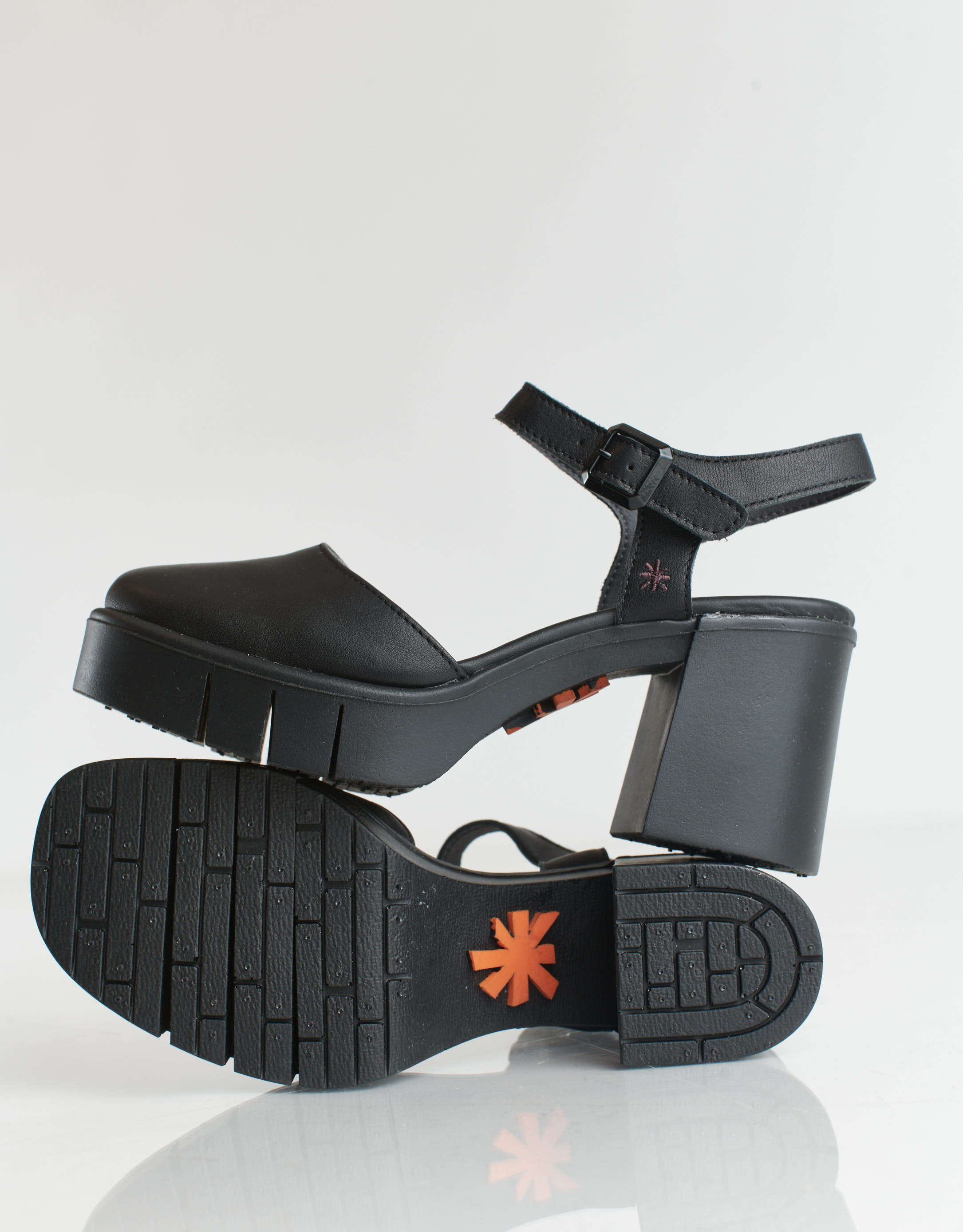 נעלי נשים - Art - סנדלי בובה EVISSA - שחור2