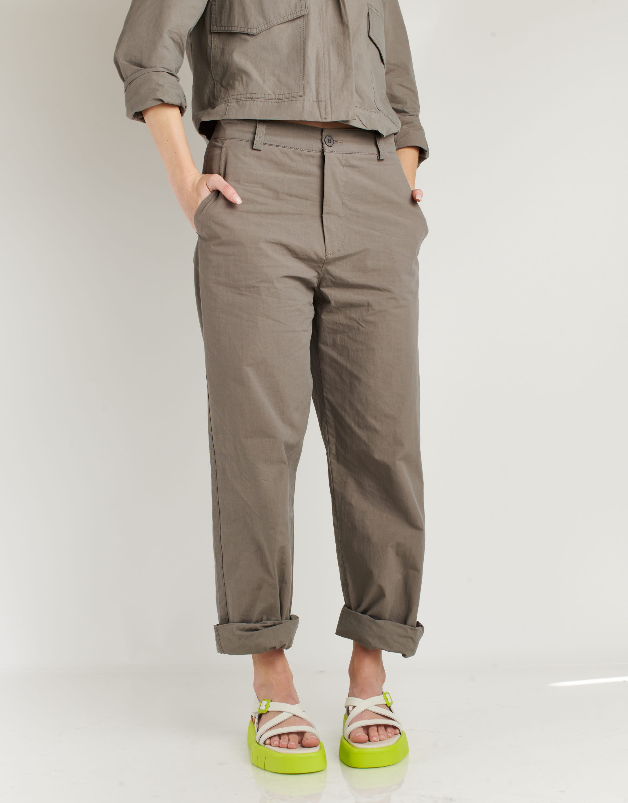 נעלי נשים - Art - סנדלי עור MALAGA - לבן   ירוק4