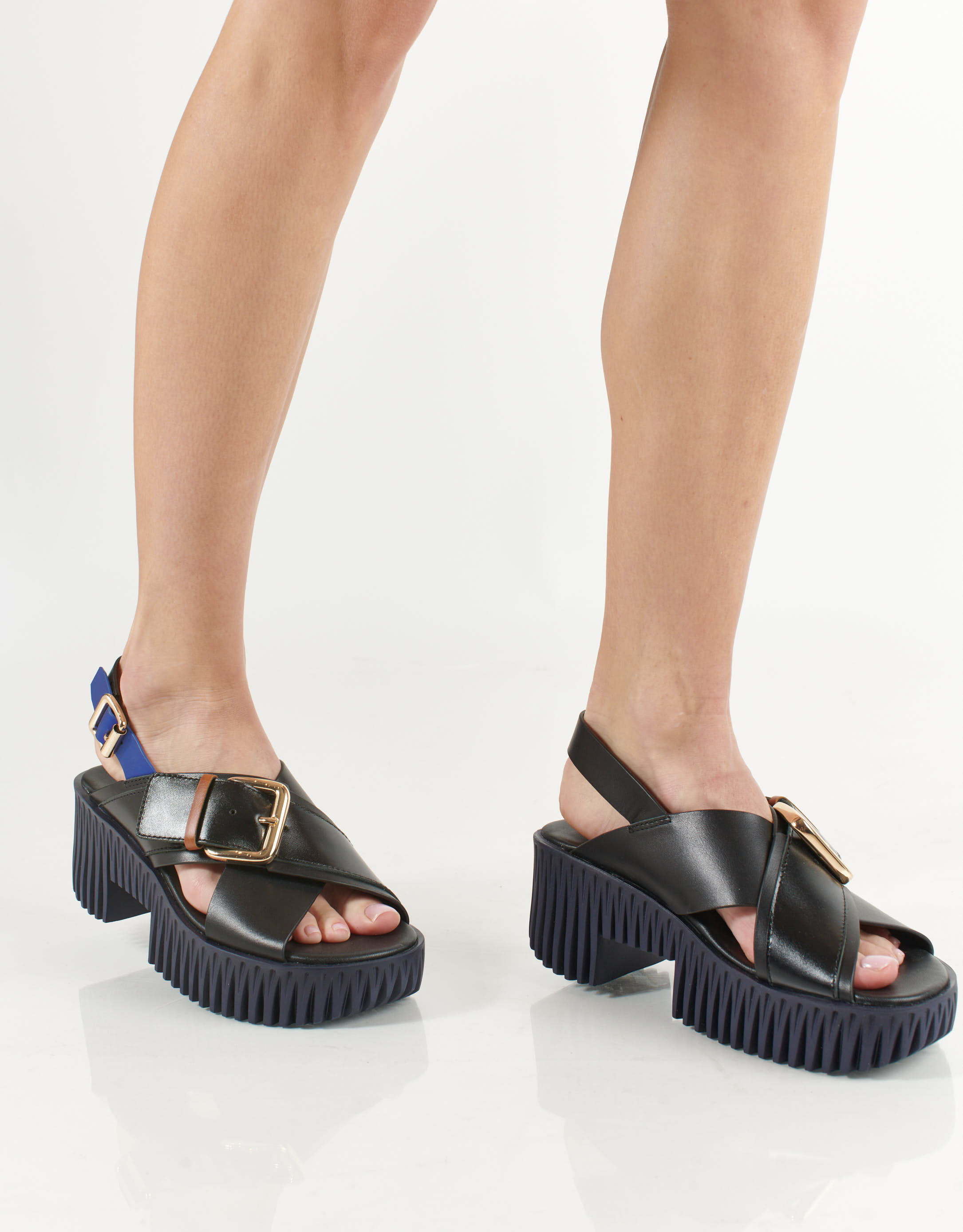 נעלי נשים - 4CCCCEES - סנדלי פלטפורמה PLIA JUNO - שחור3
