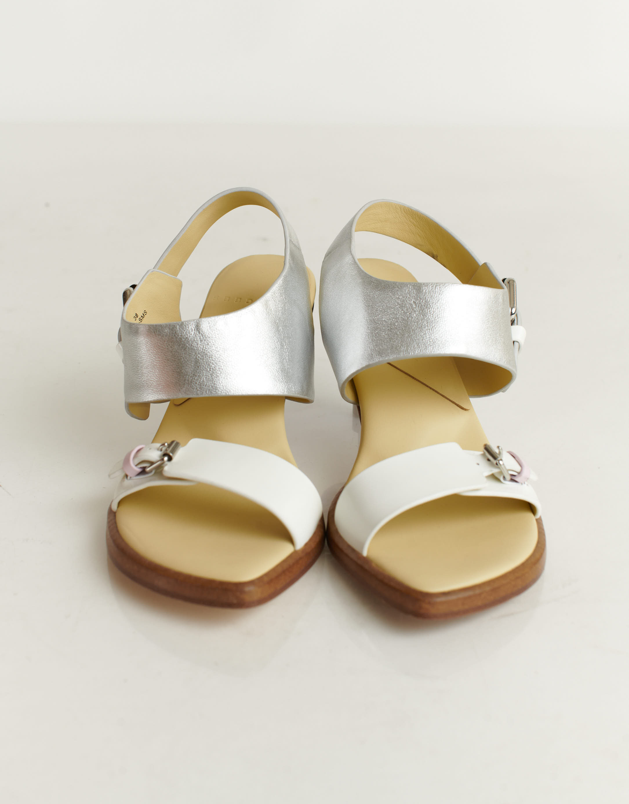 נעלי נשים - 4CCCCEES - סנדלי עקב OSHA DAY - לבן2