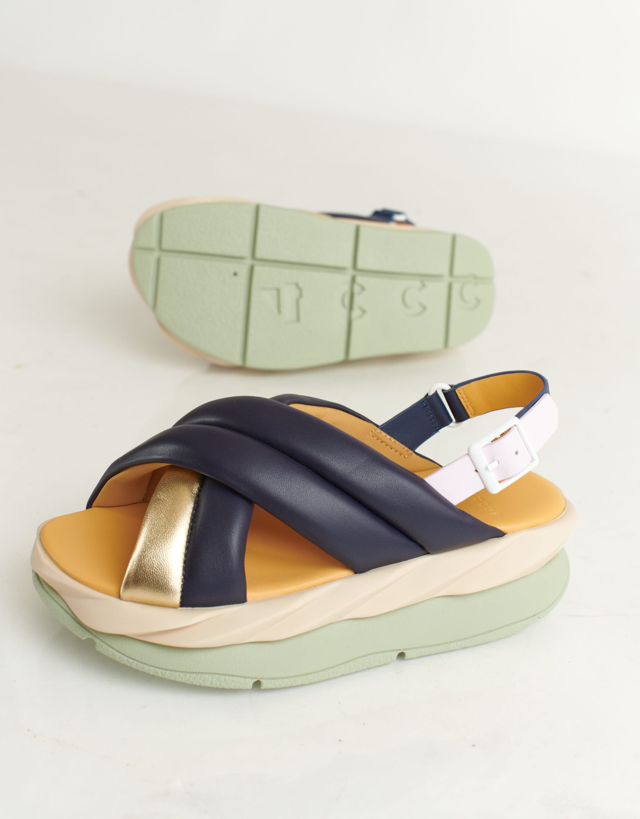 נעלי נשים - 4CCCCEES - סנדלי פלטפורמה MELLOW MEL - כחול2