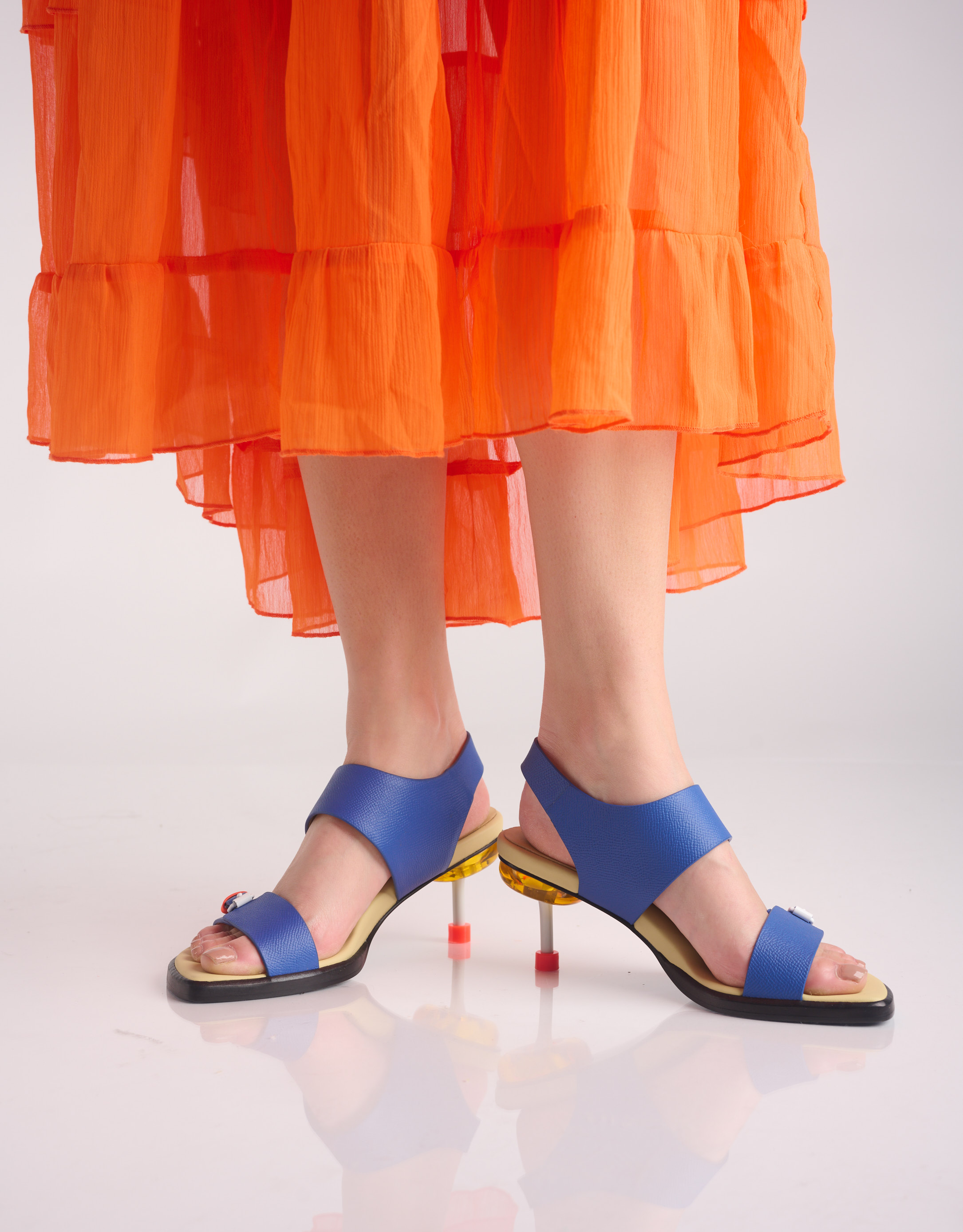 נעלי נשים - 4CCCCEES - סנדלי עקב OSHA DAY - כחול3