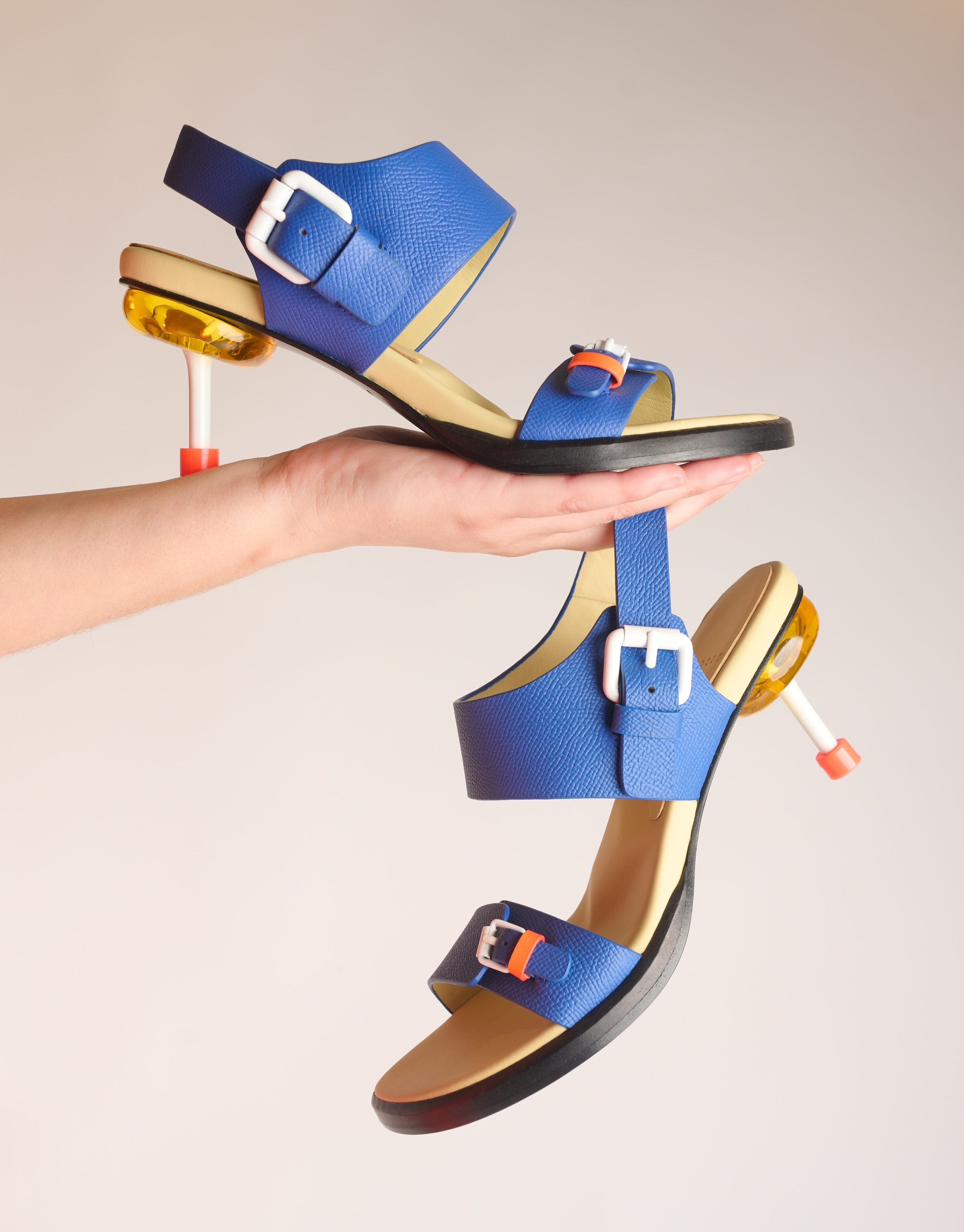 נעלי נשים - 4CCCCEES - סנדלי עקב OSHA DAY - כחול4