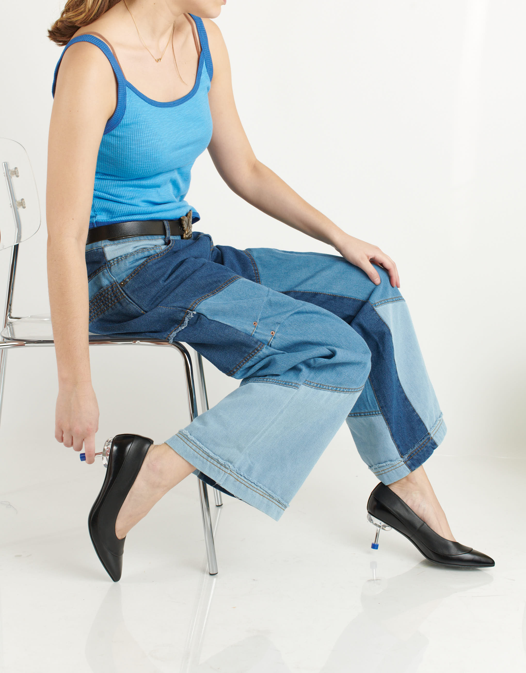 נעלי נשים - 4CCCCEES - נעלי סירה עם עקב OSHA TOD - שחור4