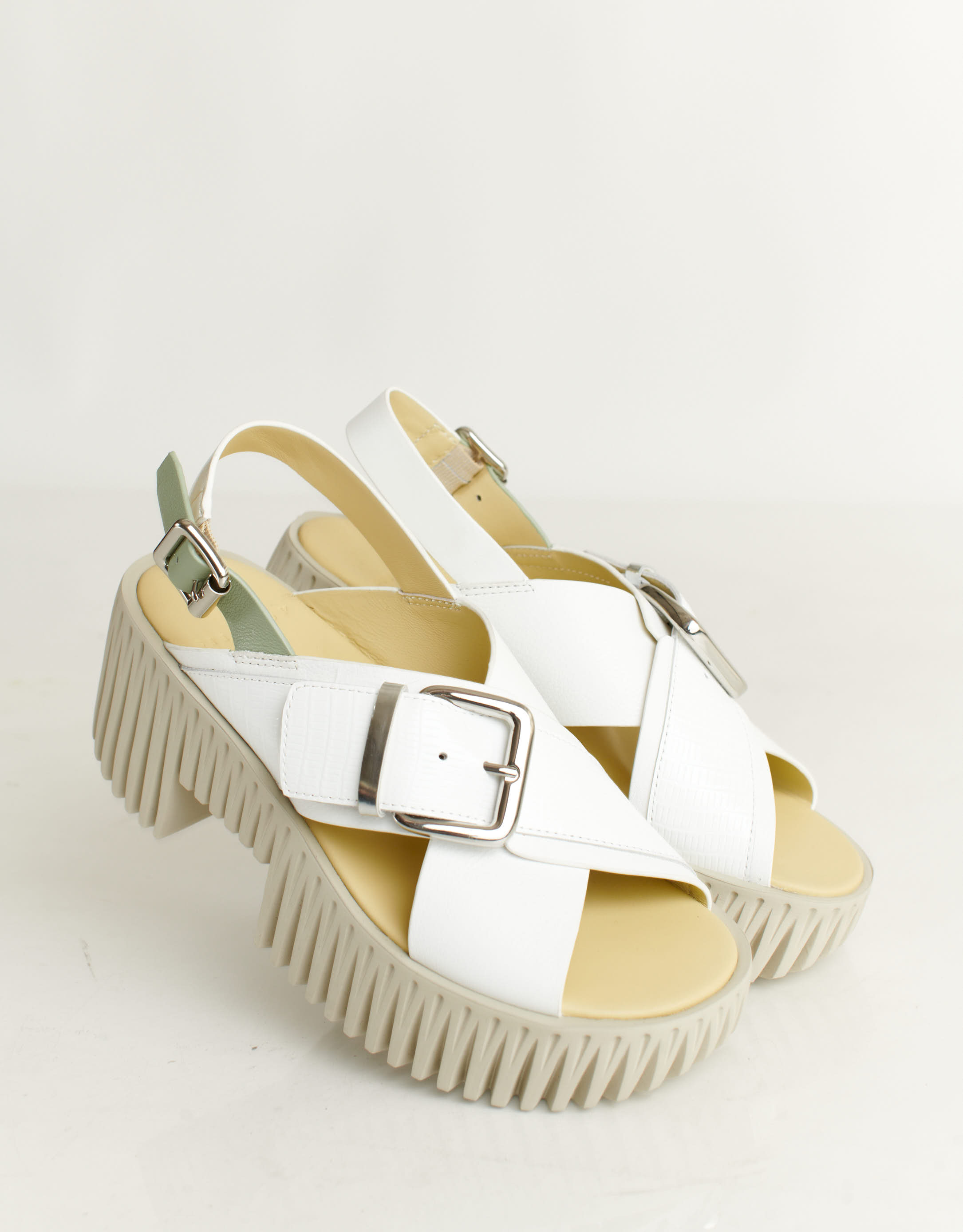 נעלי נשים - 4CCCCEES - סנדלי פלטפורמה PLIA JUNO - לבן2