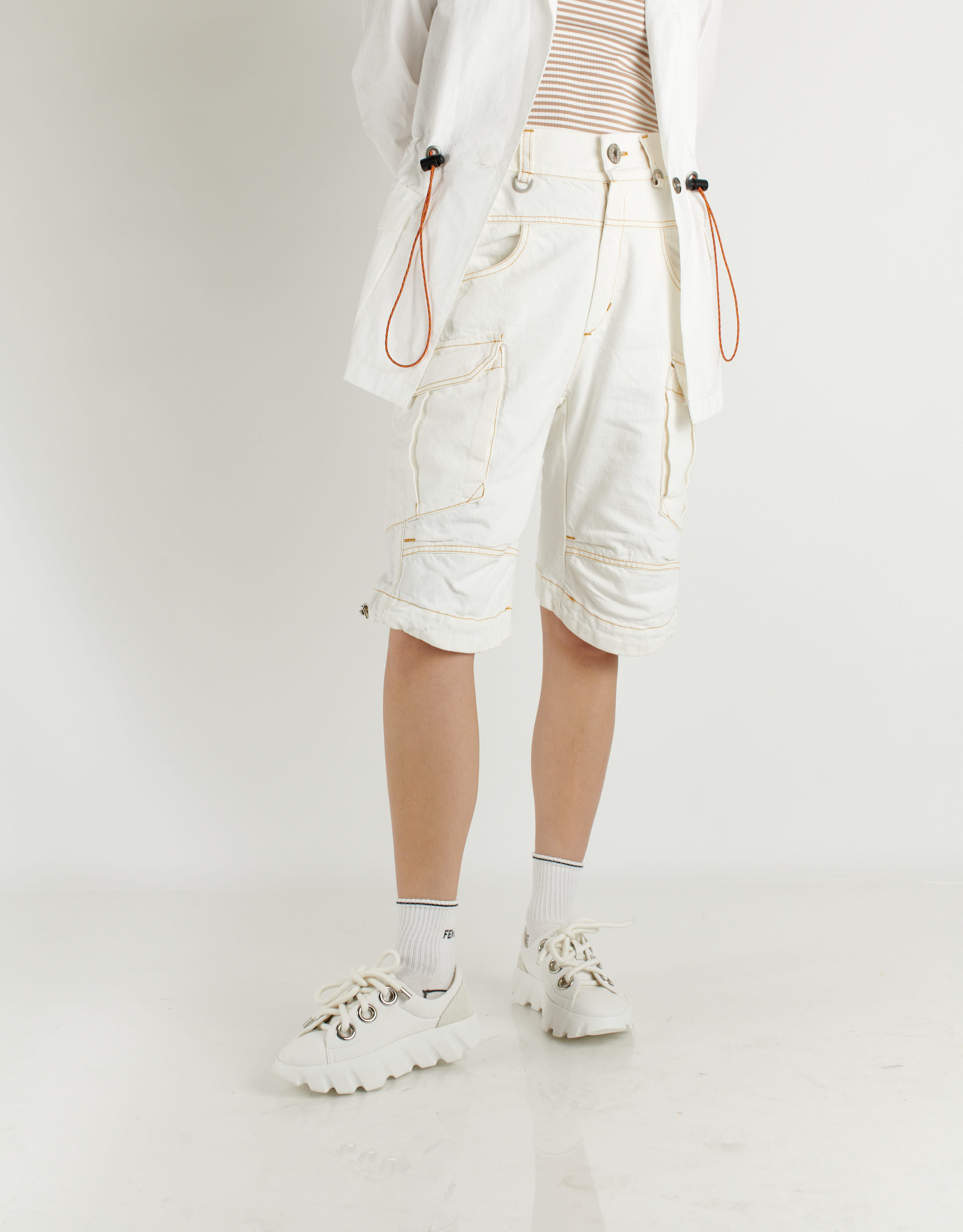 נעלי נשים - 4CCCCEES - סניקרס בד TURA FABI - לבן2