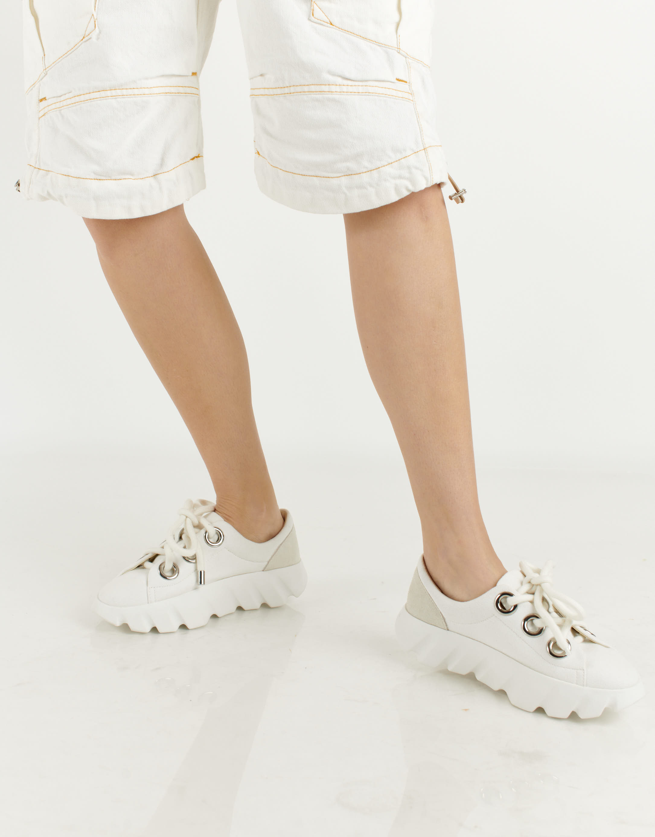 נעלי נשים - 4CCCCEES - סניקרס בד TURA FABI - לבן4