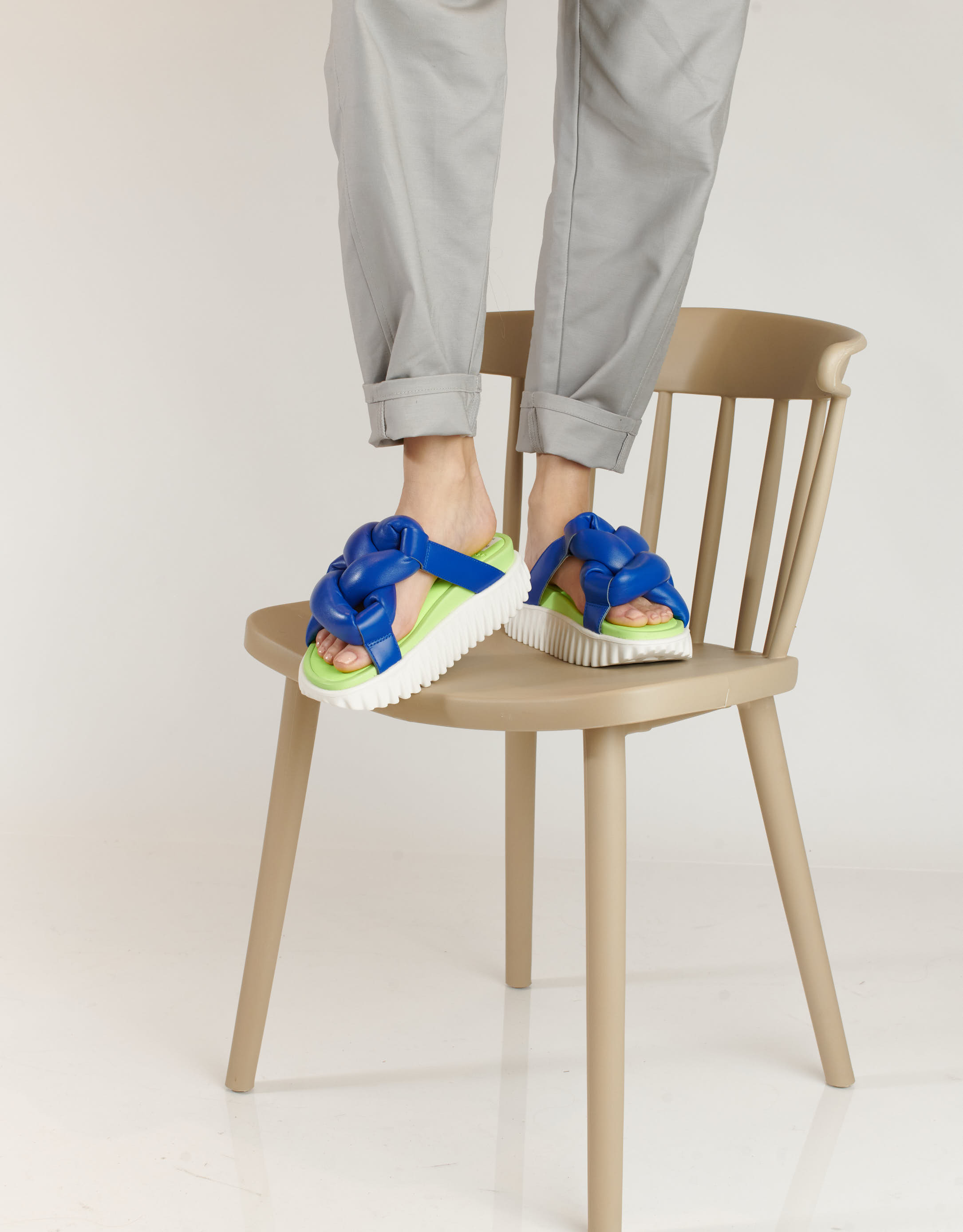 נעלי נשים - 4CCCCEES - כפכפים WAFFO PRETZEL - כחול3