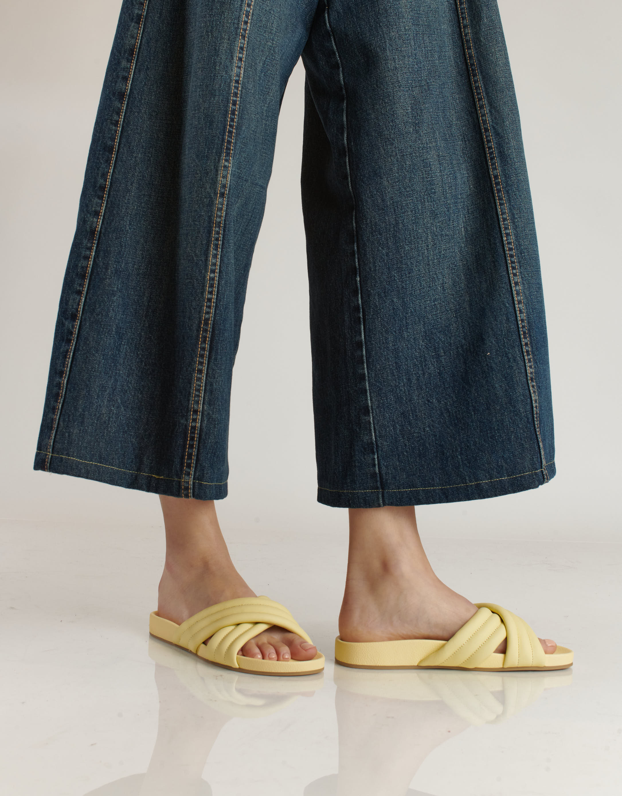 נעלי נשים - Rollie - כפכפים TIDE CROSS PADDED - צהוב