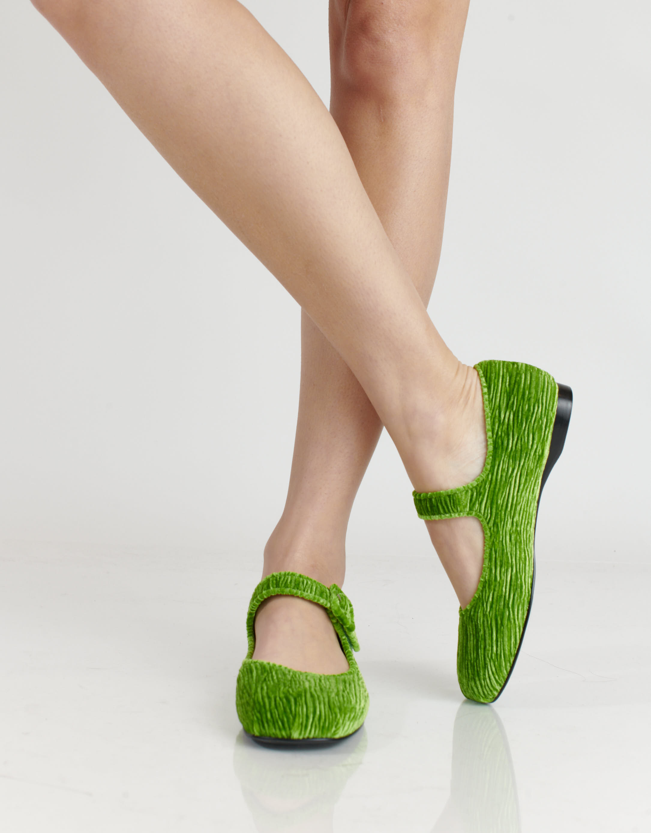 נעלי נשים - Jeffrey Campbell - נעלי בובה TUTU MU - ירוק2