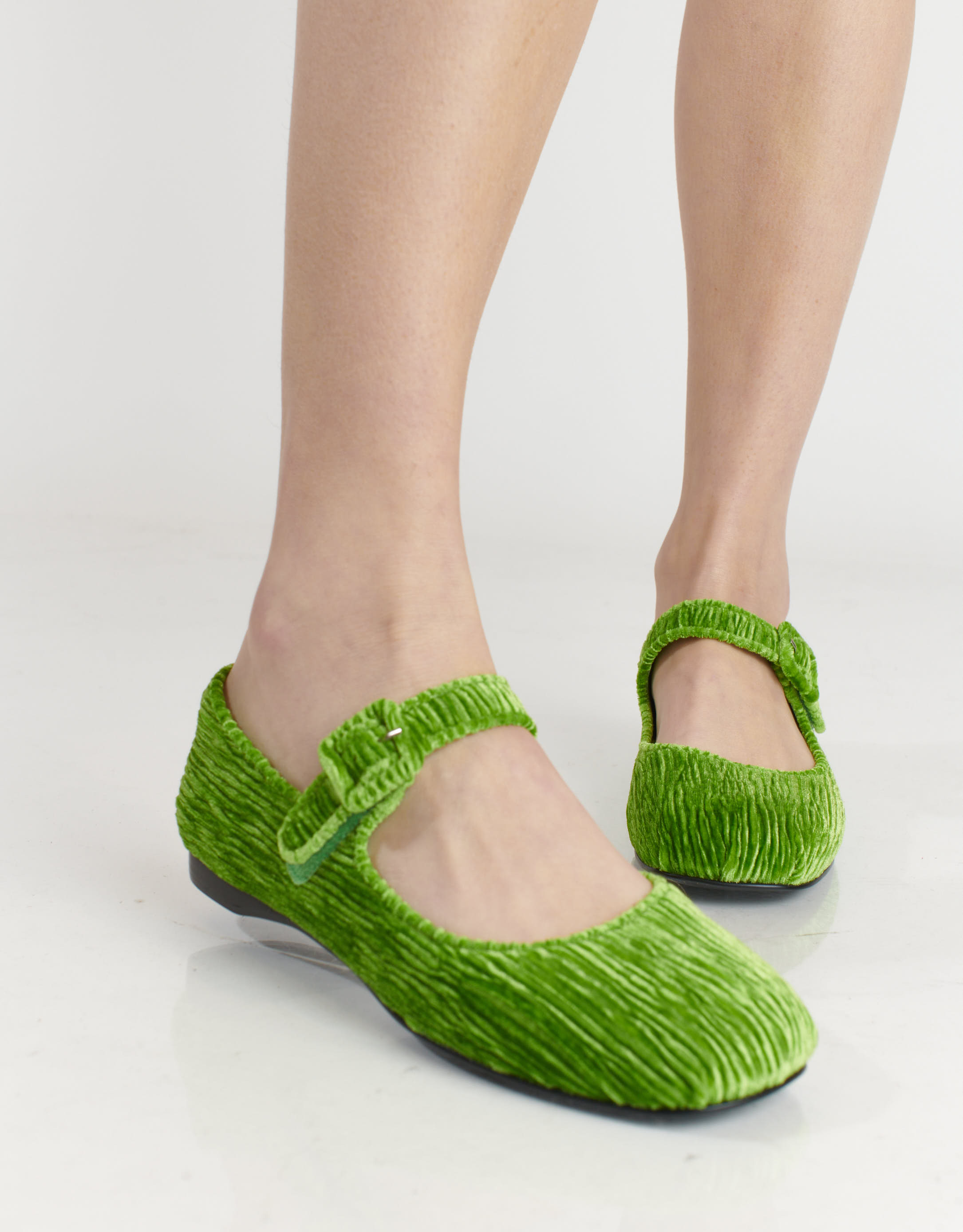 נעלי נשים - Jeffrey Campbell - נעלי בובה TUTU MU - ירוק4