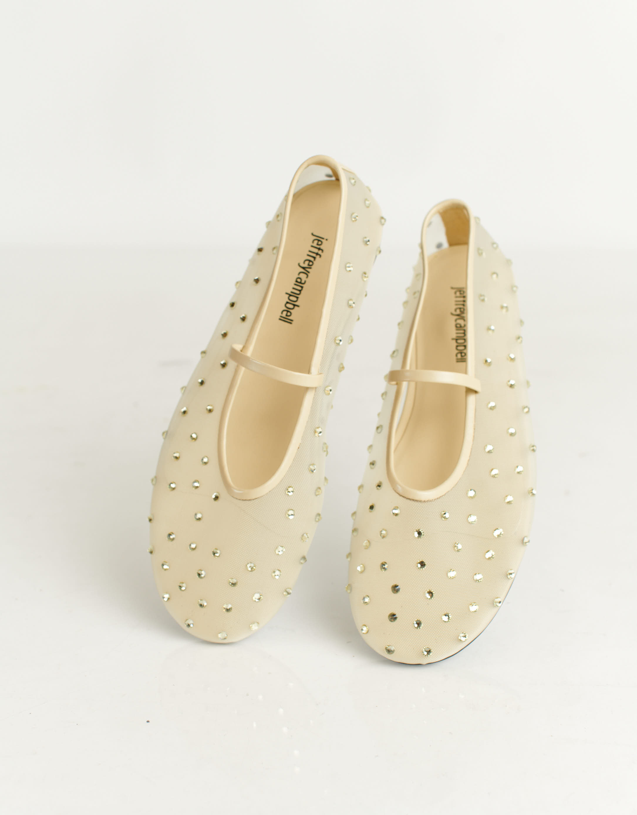 נעלי נשים - Jeffrey Campbell - נעלי בובה SWAN יהלומים - ניוד2