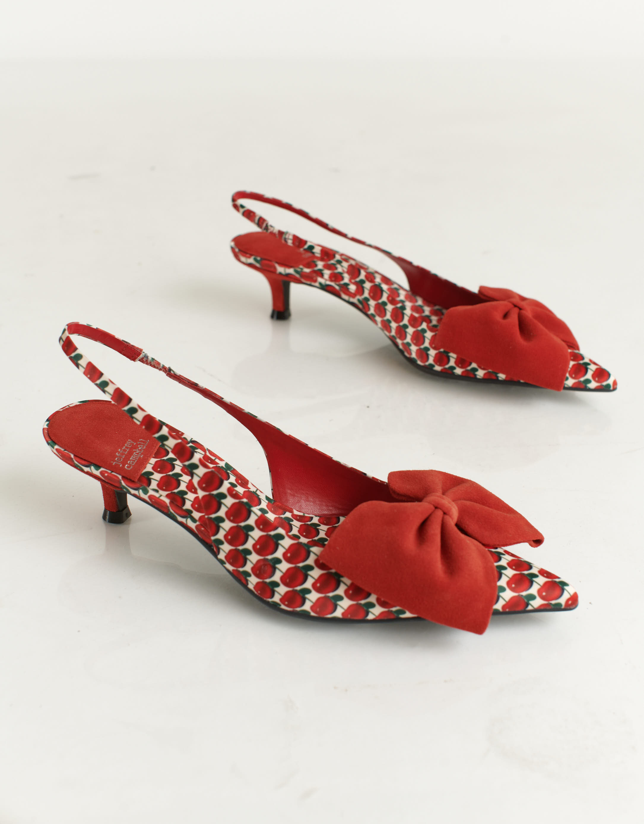 נעלי נשים - Jeffrey Campbell - נעלי סירה PERSONA פפיון - אדום   לבן2