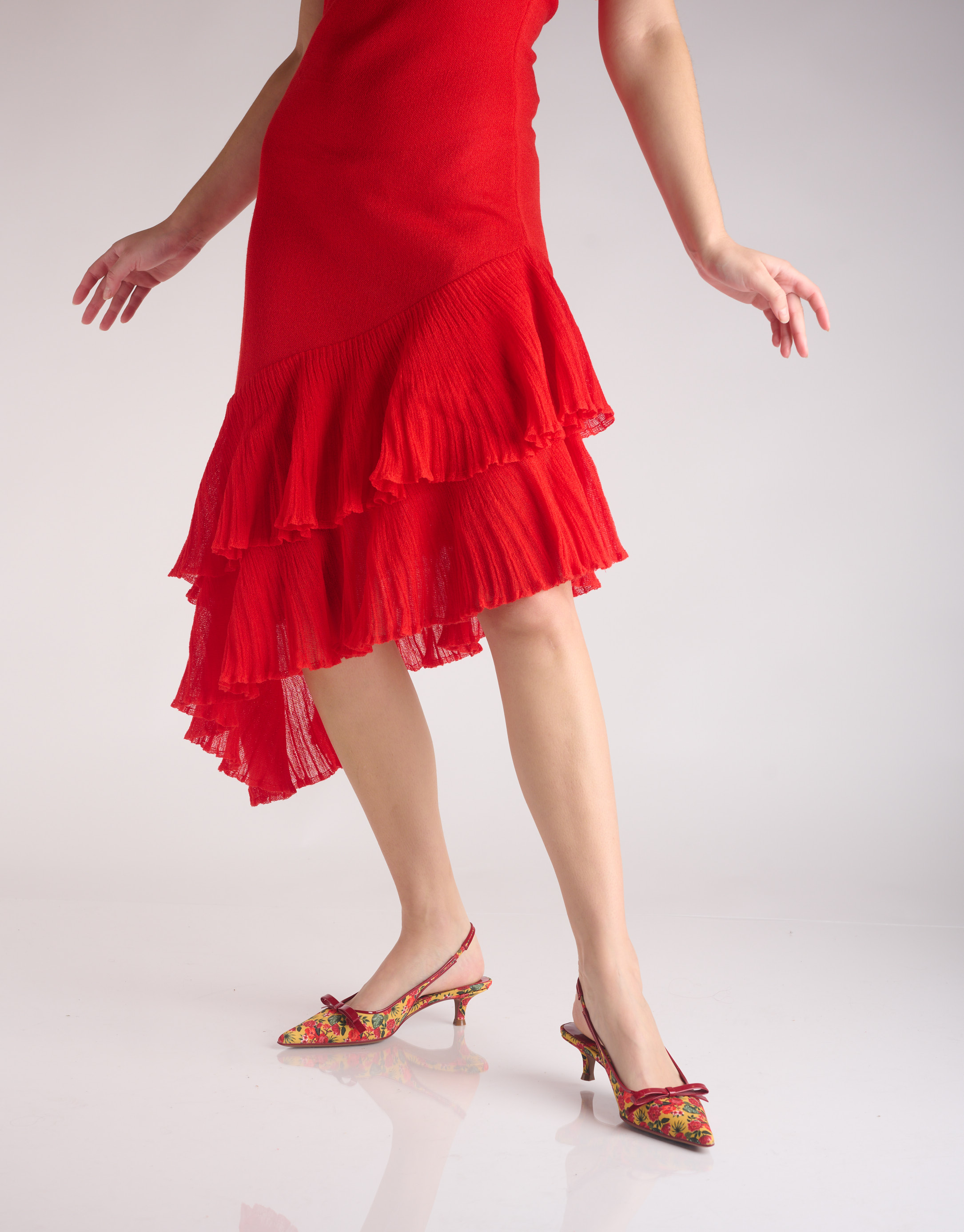 נעלי נשים - Jeffrey Campbell - נעלי סירה פרחוניות PERSON - צהוב3