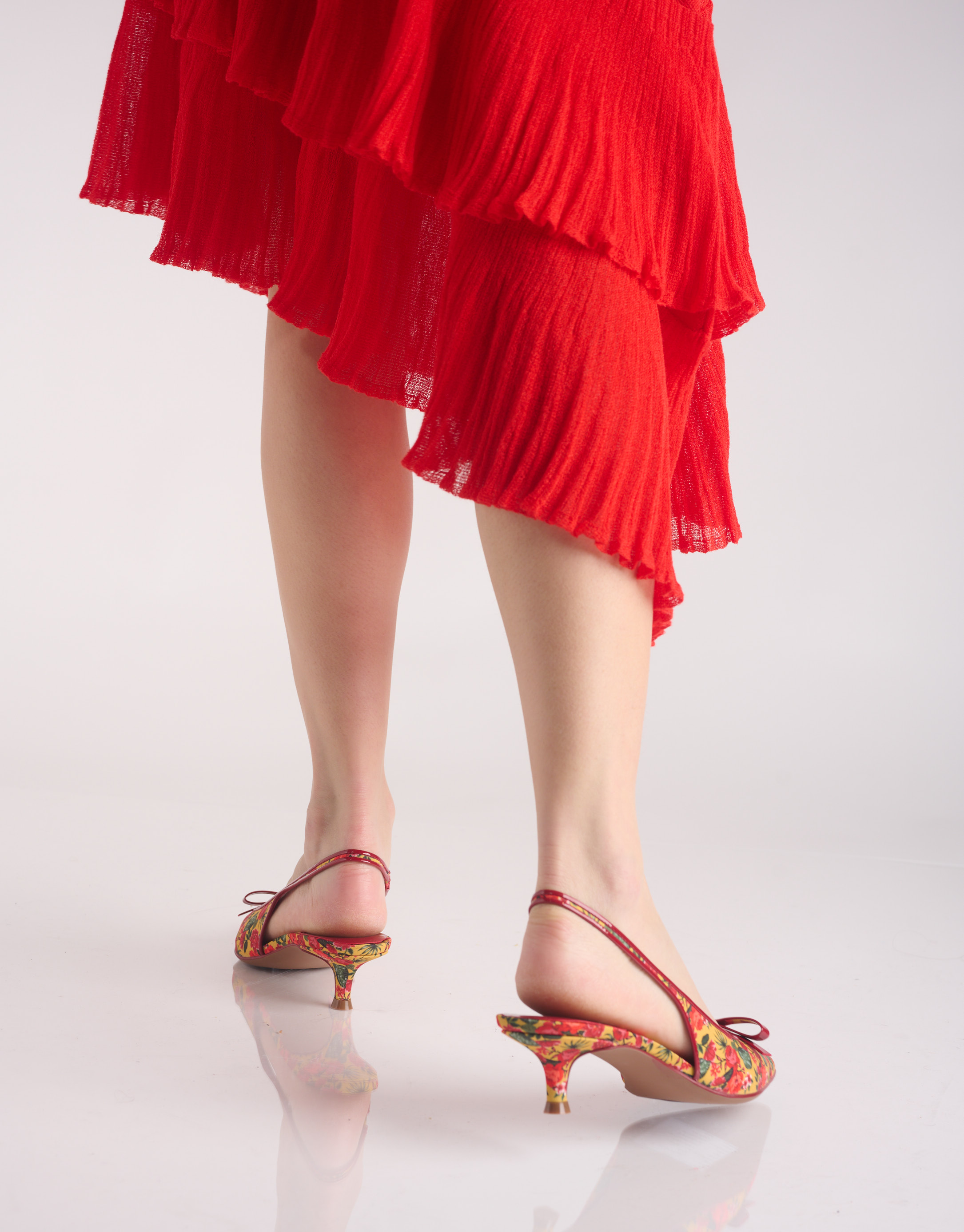 נעלי נשים - Jeffrey Campbell - נעלי סירה פרחוניות PERSON - צהוב4