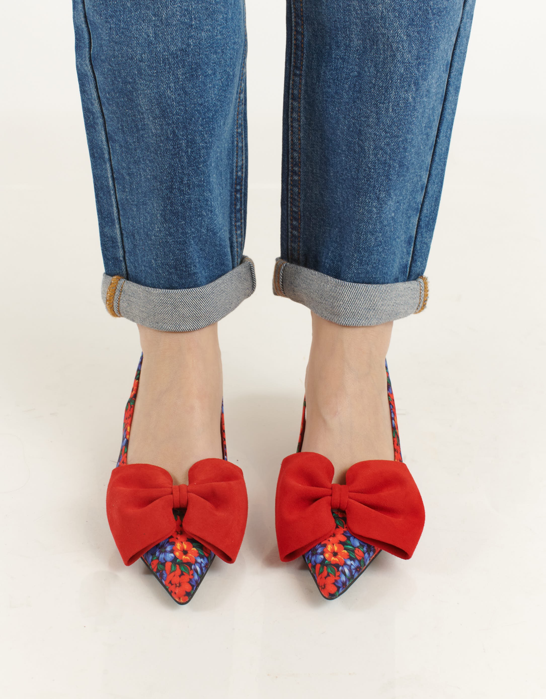 נעלי נשים - Jeffrey Campbell - נעלי סירה PERSONA פפיון - אדום   כחול4