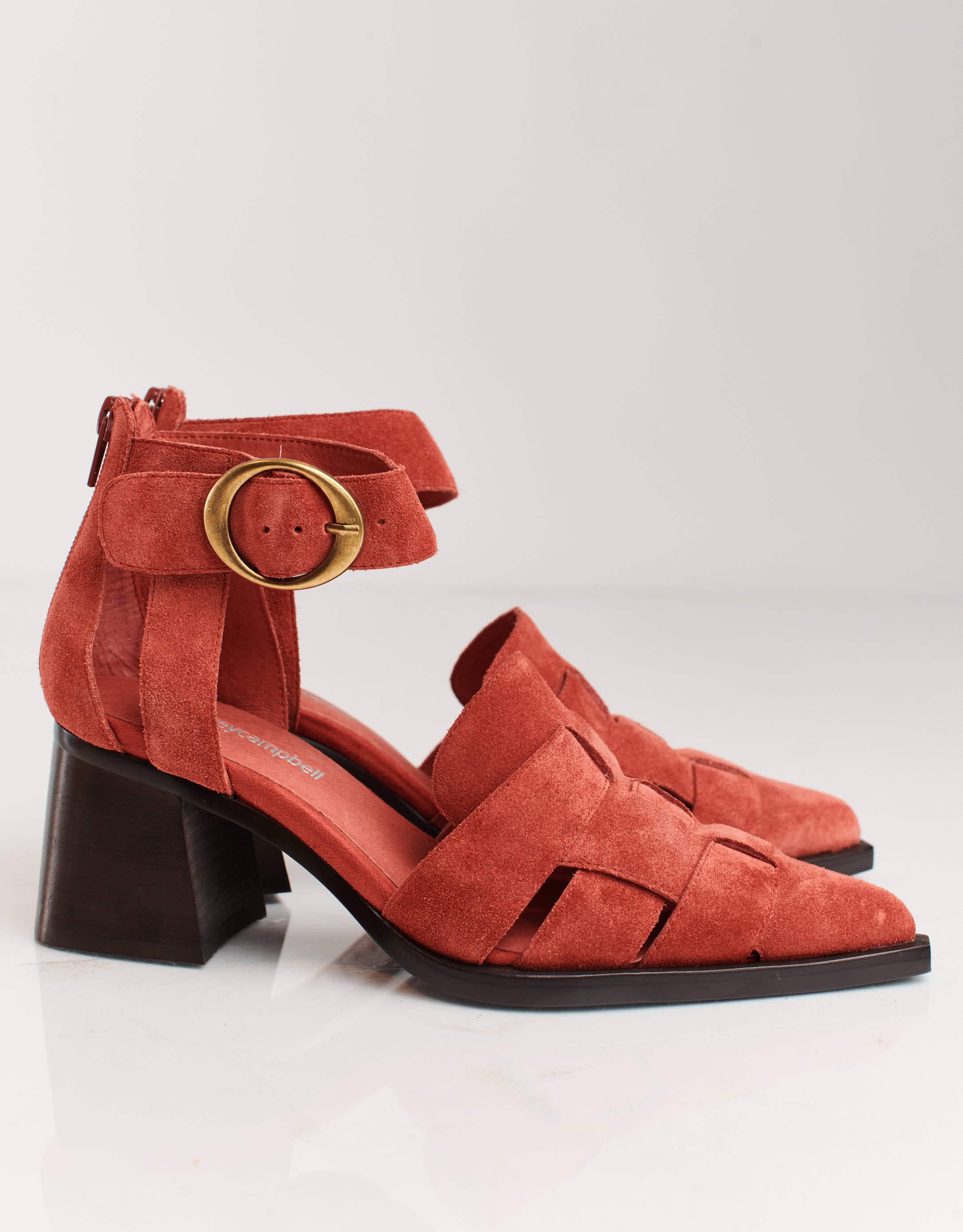 נעלי נשים - Jeffrey Campbell - סנדלי עקב מזמש MARIA - חמרה3