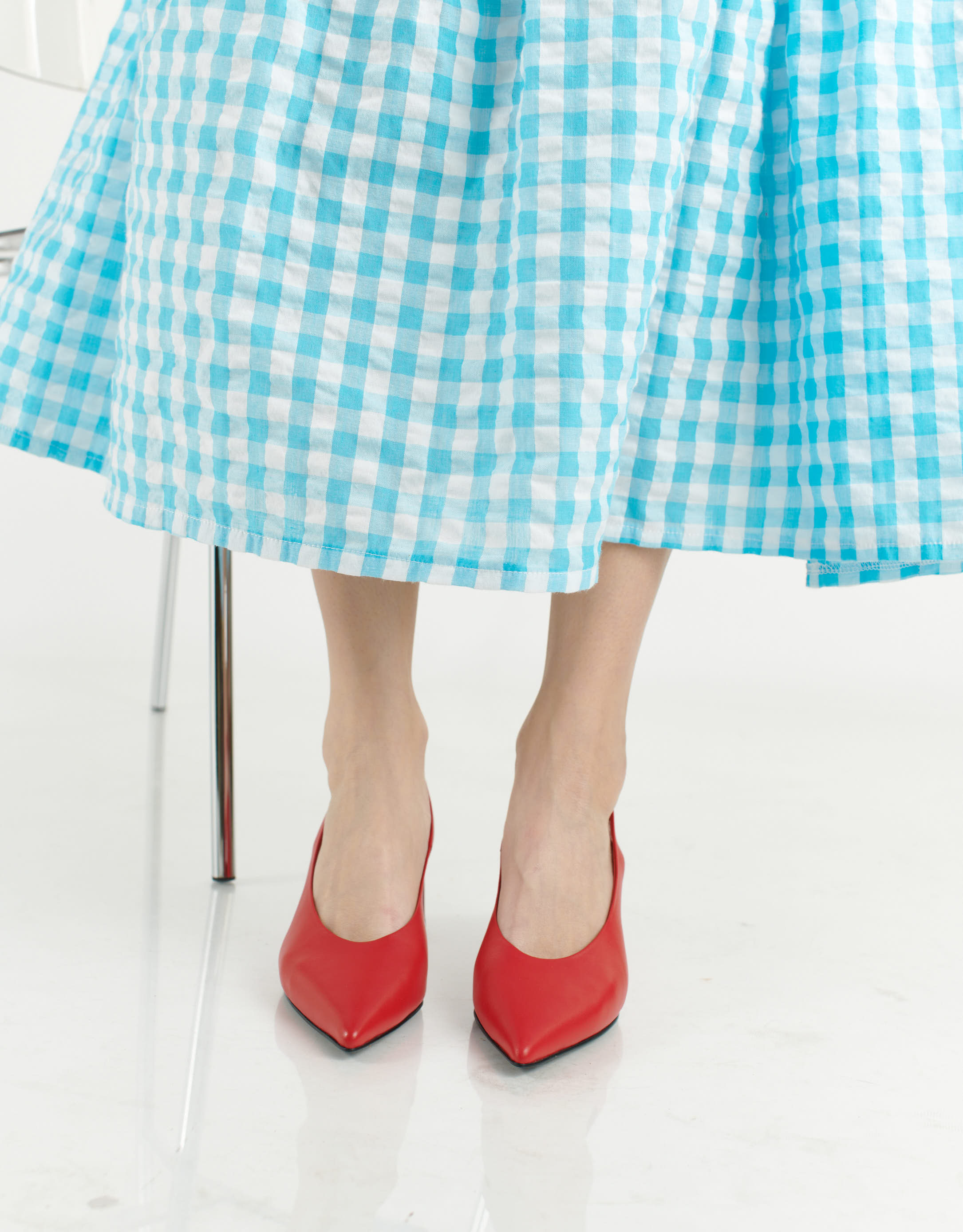 נעלי נשים - Jeffrey Campbell - נעלי סירה עם עקב ANARCHIA - אדום4