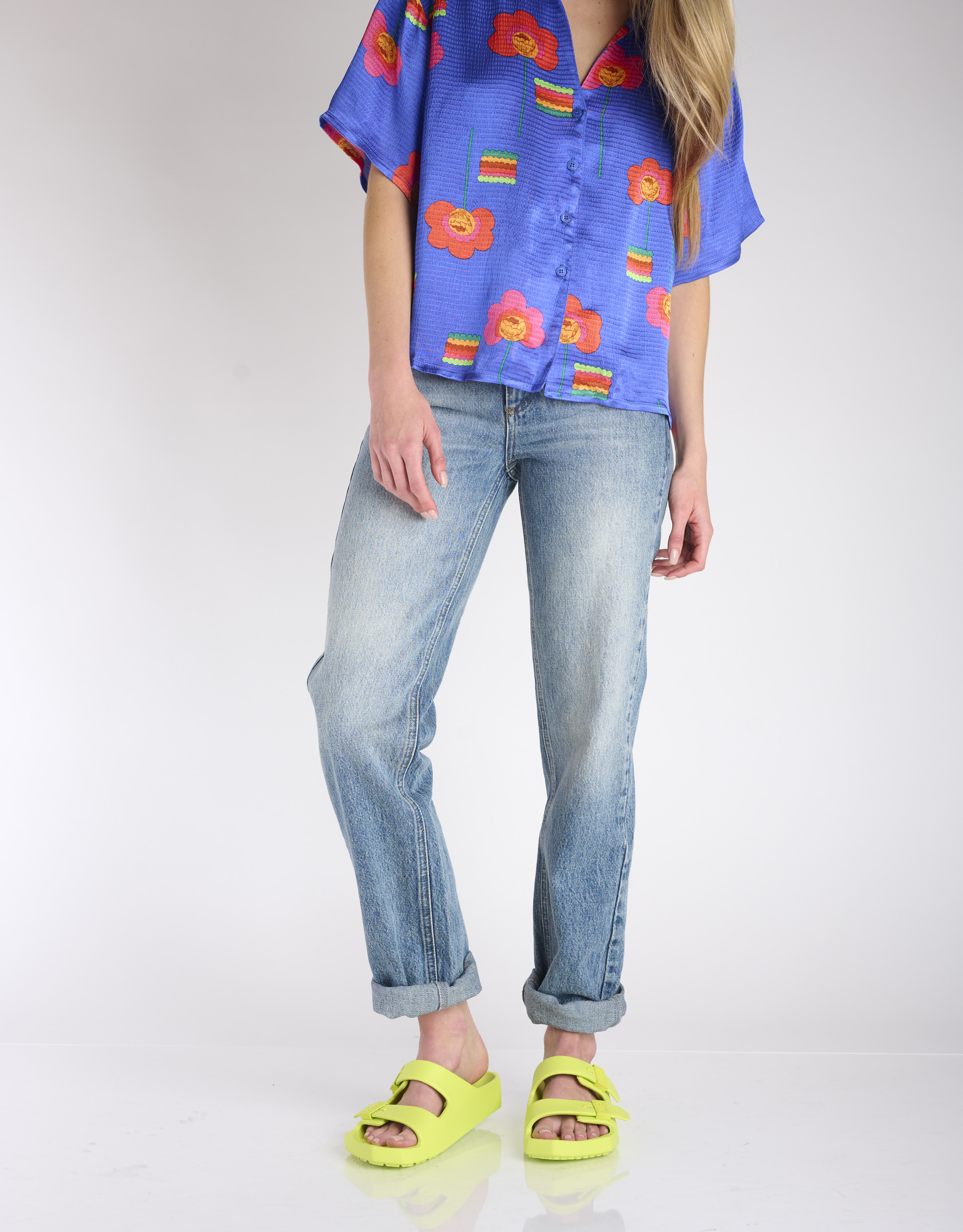 נעלי נשים - United Nude - כפכפים שטוחים MOSES - צהוב2