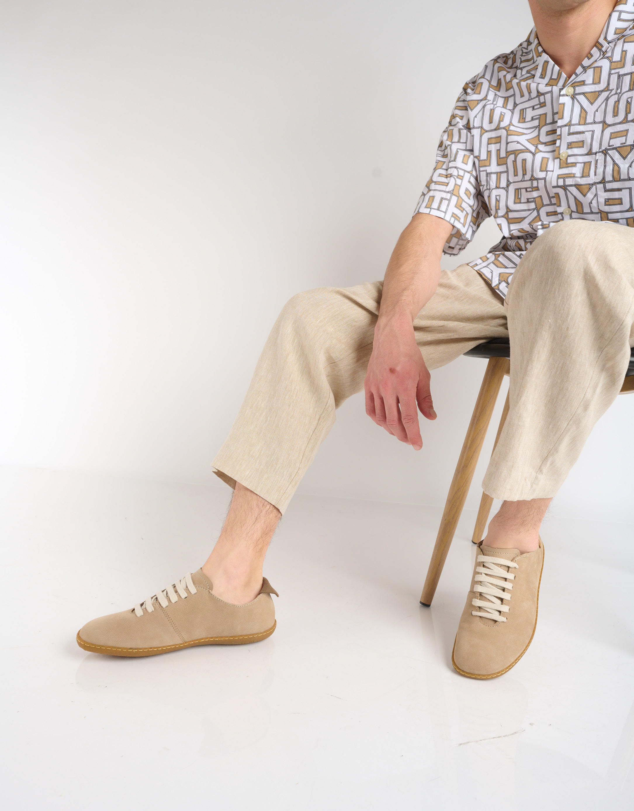 נעלי גברים - El Naturalista - נעליים עם שרוכים EL VIAJE - בז'3