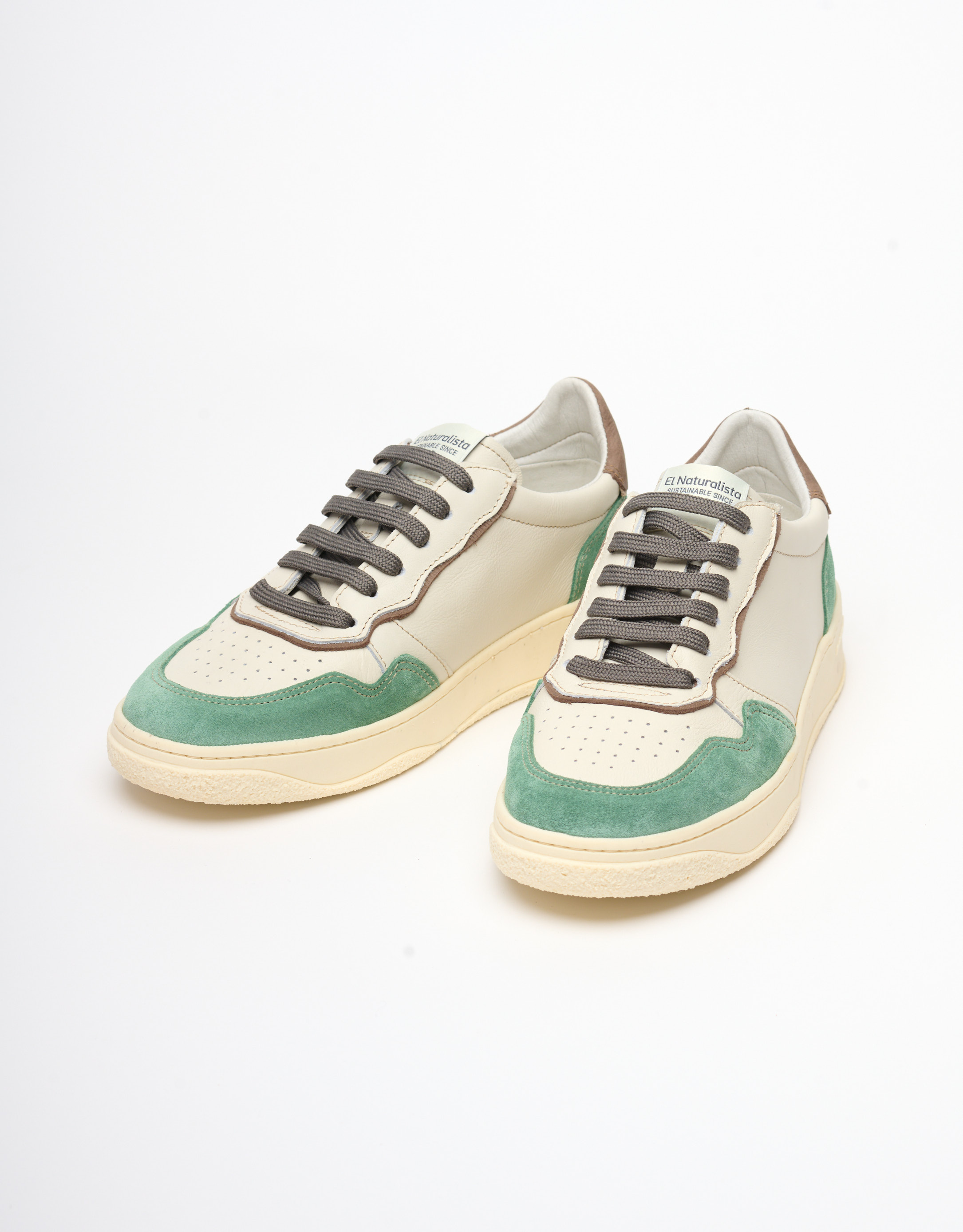 נעלי גברים - El Naturalista - סניקרס עור GEO - ירוק2