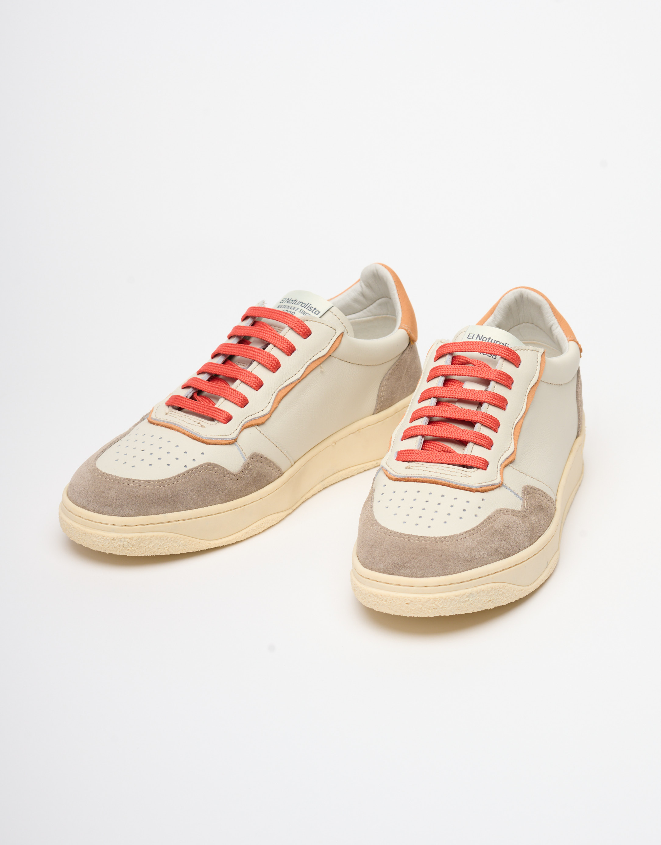 נעלי גברים - El Naturalista - סניקרס עור GEO - כתום2