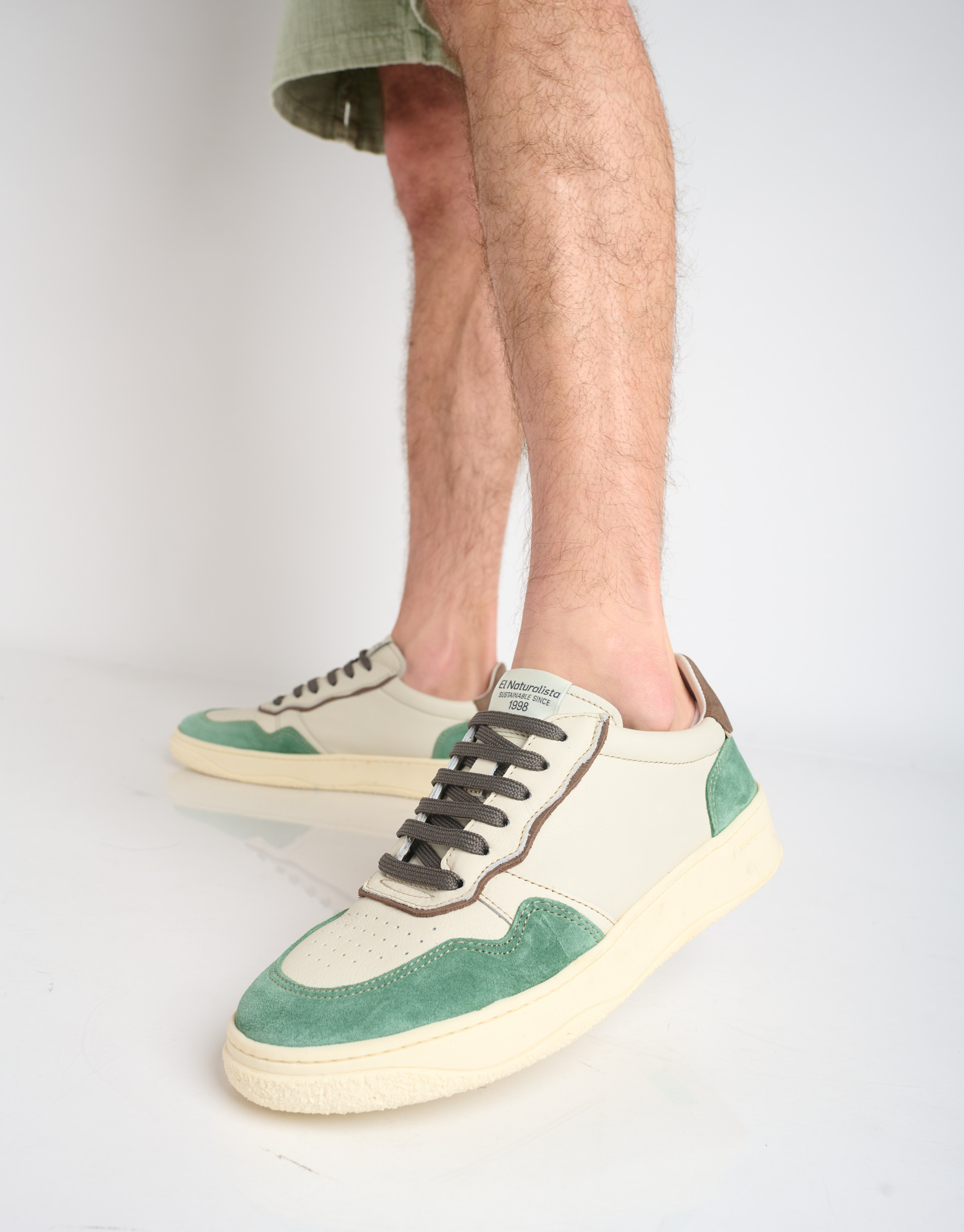 נעלי גברים - El Naturalista - סניקרס עור GEO - ירוק3