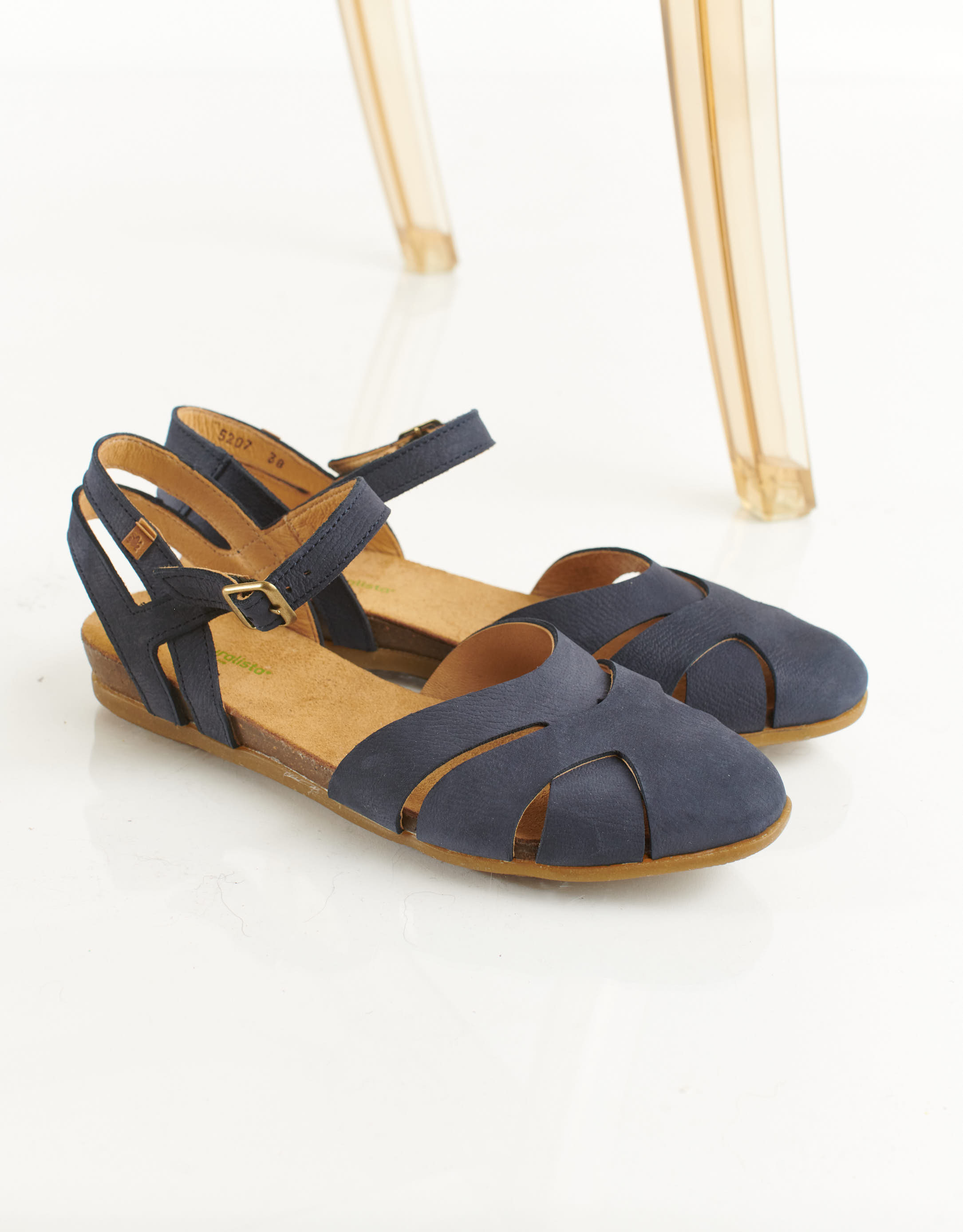 נעלי נשים - El Naturalista - סנדלי עור  STELLA - כחול3