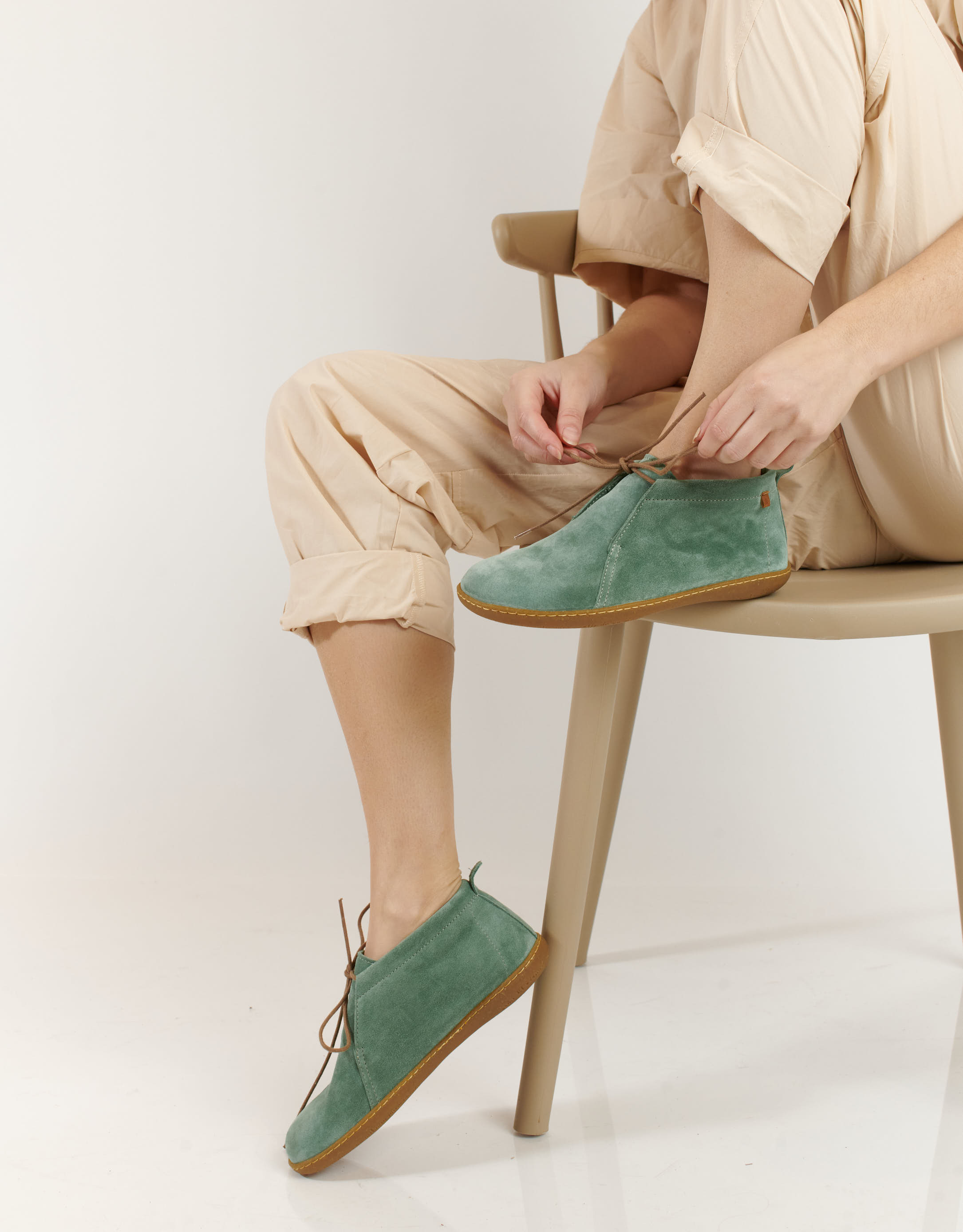 נעלי נשים - El Naturalista - נעליים שטוחות EL VIAJERO - ירוק3