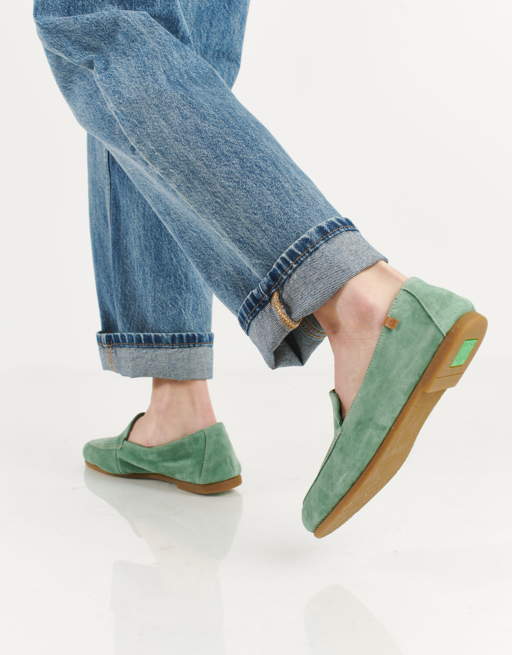 נעלי נשים - El Naturalista - מוקסינים CROCHE - ירוק