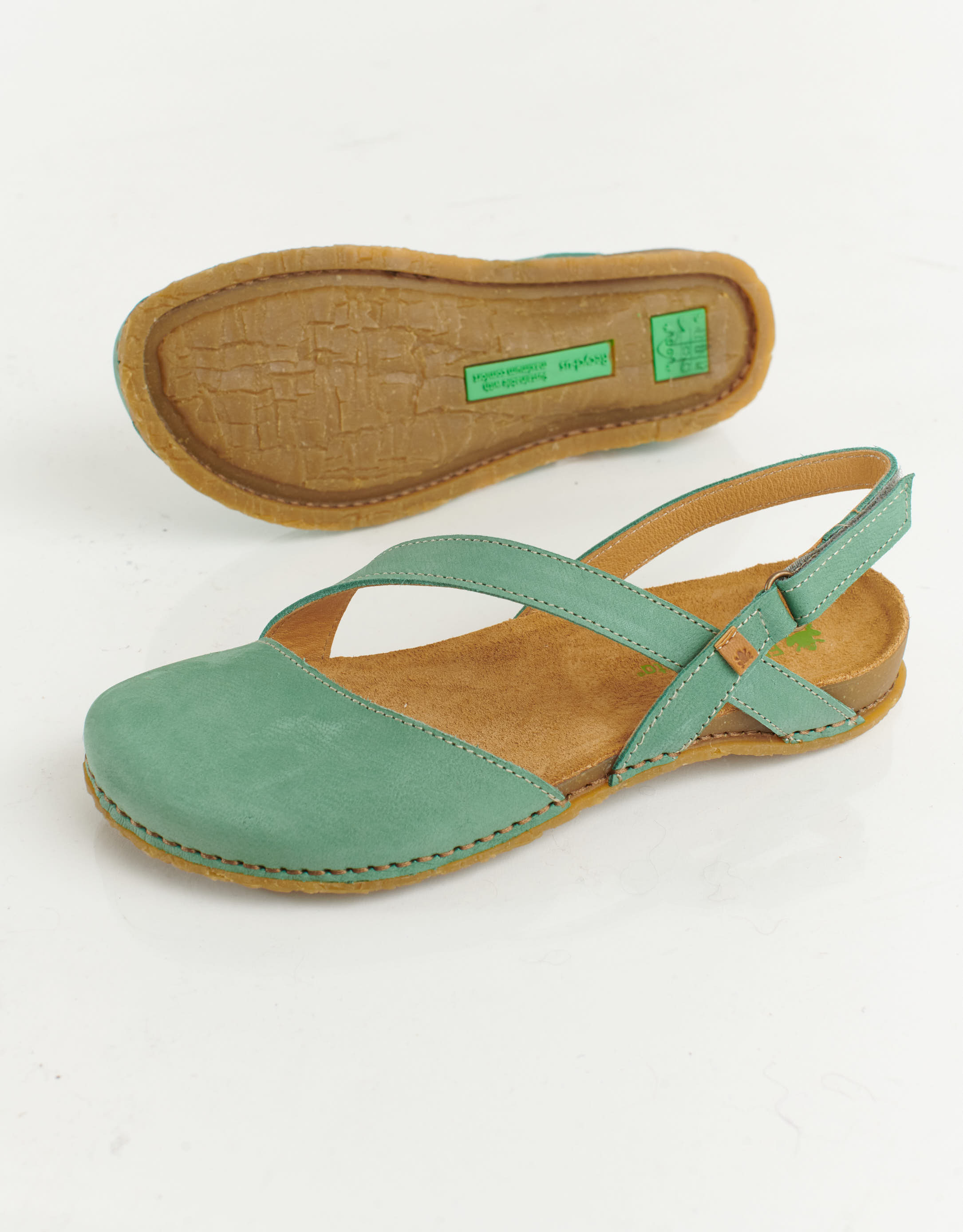 נעלי נשים - El Naturalista - סנדלים סגורים PANGLAO - ירוק2