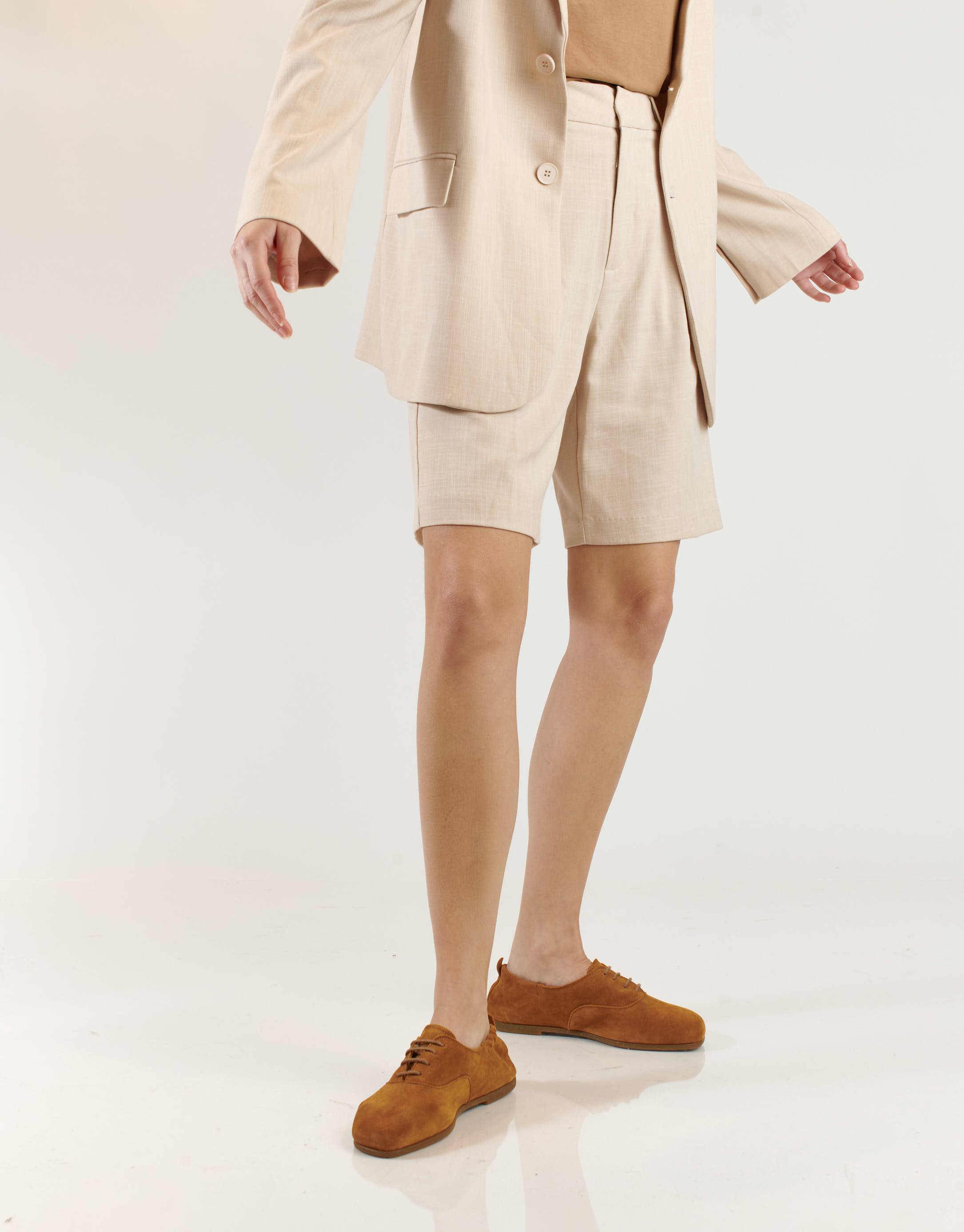 נעלי נשים - El Naturalista - נעלי עור שטוחות CROCHE - קאמל2