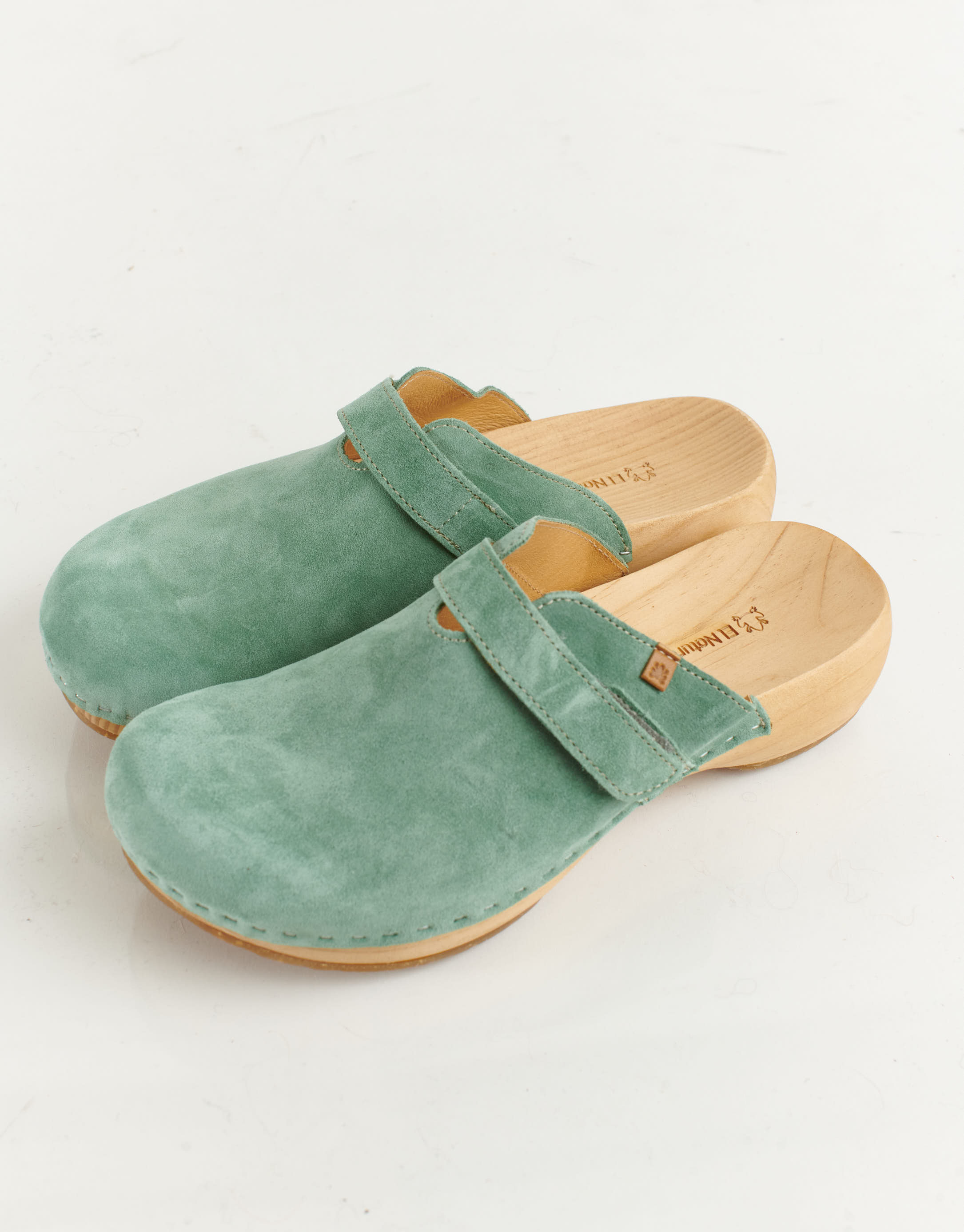 נעלי נשים - El Naturalista - כפכפי עץ SHOKUNIN - ירוק2