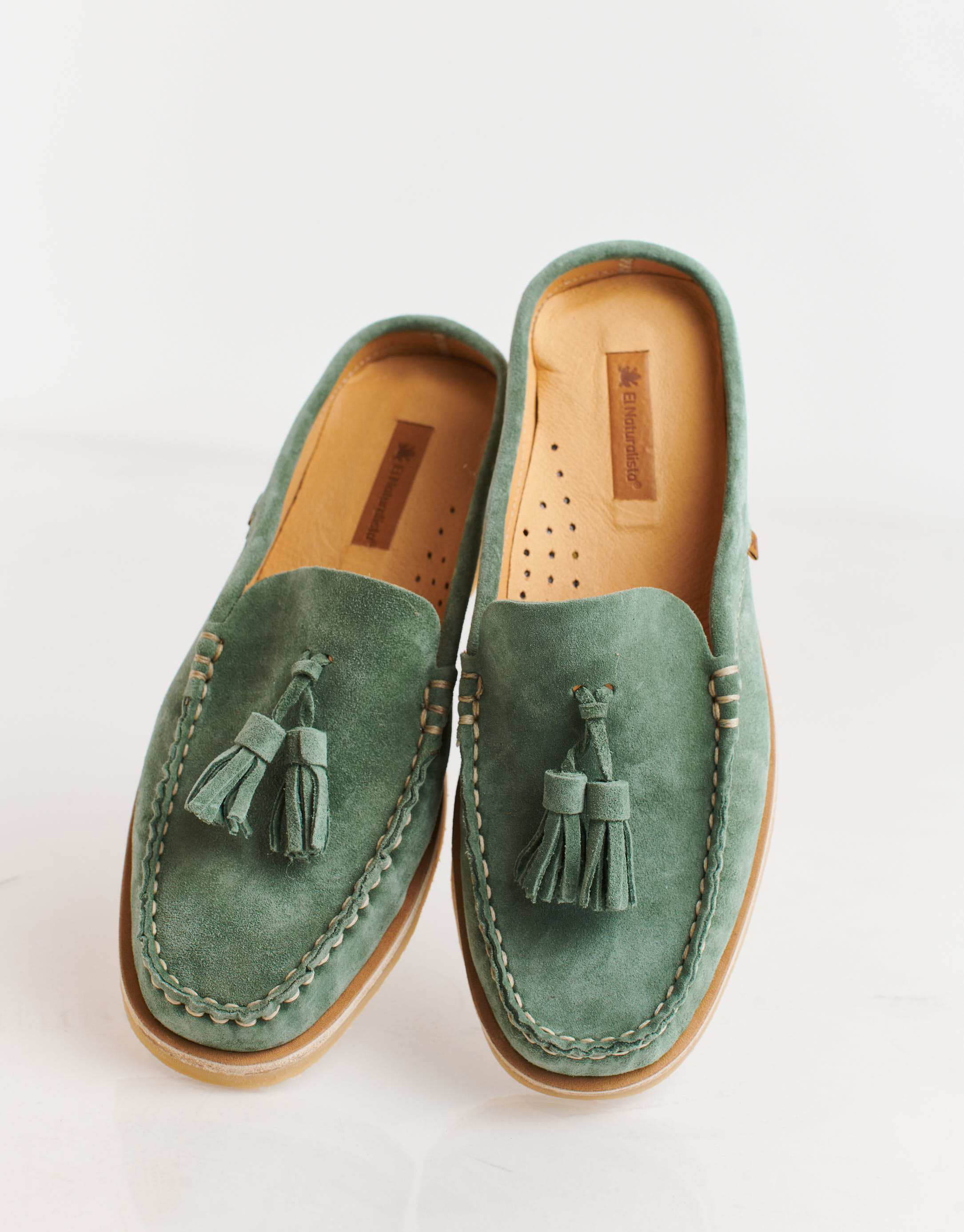 נעלי נשים - El Naturalista - כפכיפי זמש PLANTAE - ירוק2