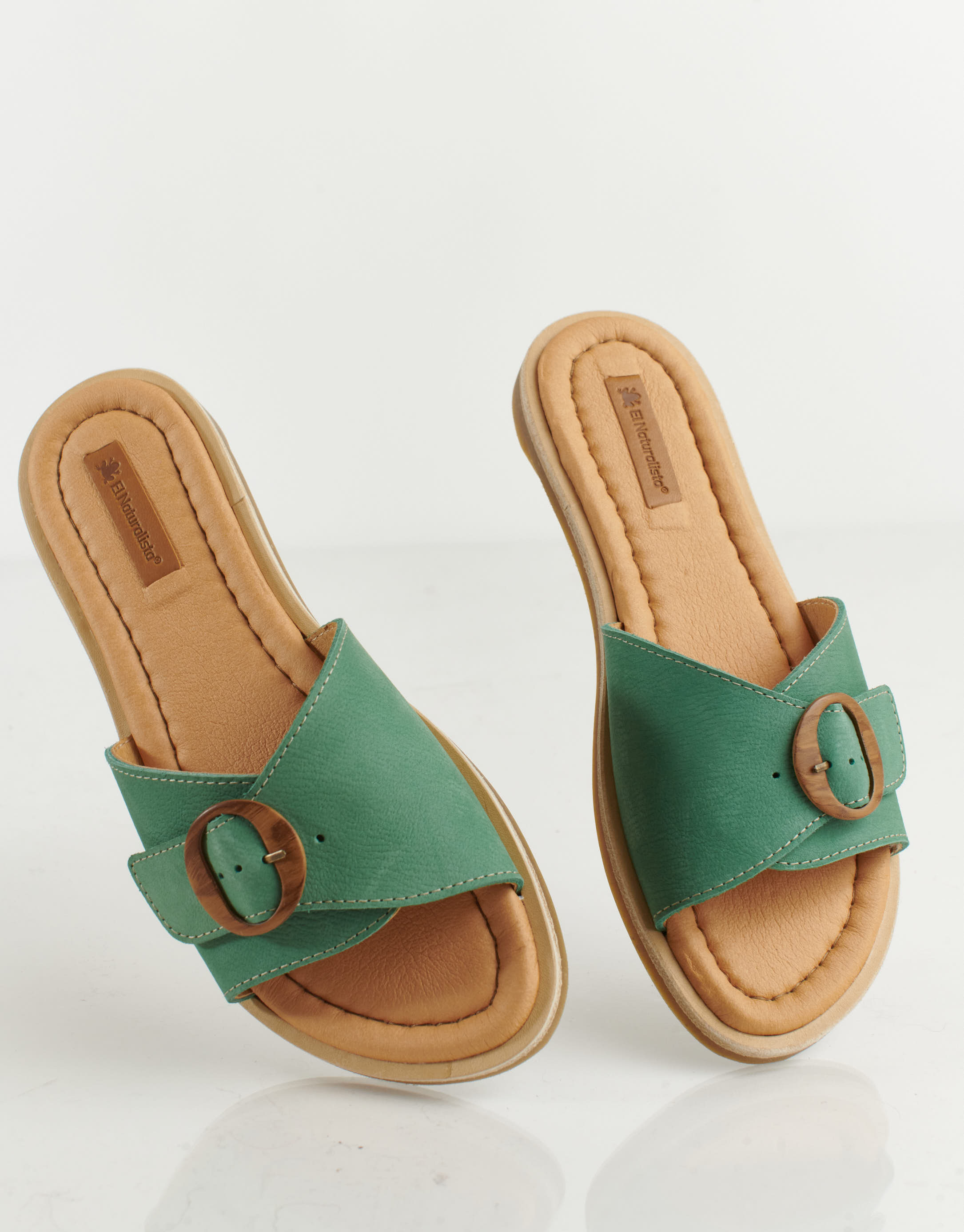 נעלי נשים - El Naturalista - כפכפים שטוחים TONAMI - ירוק4